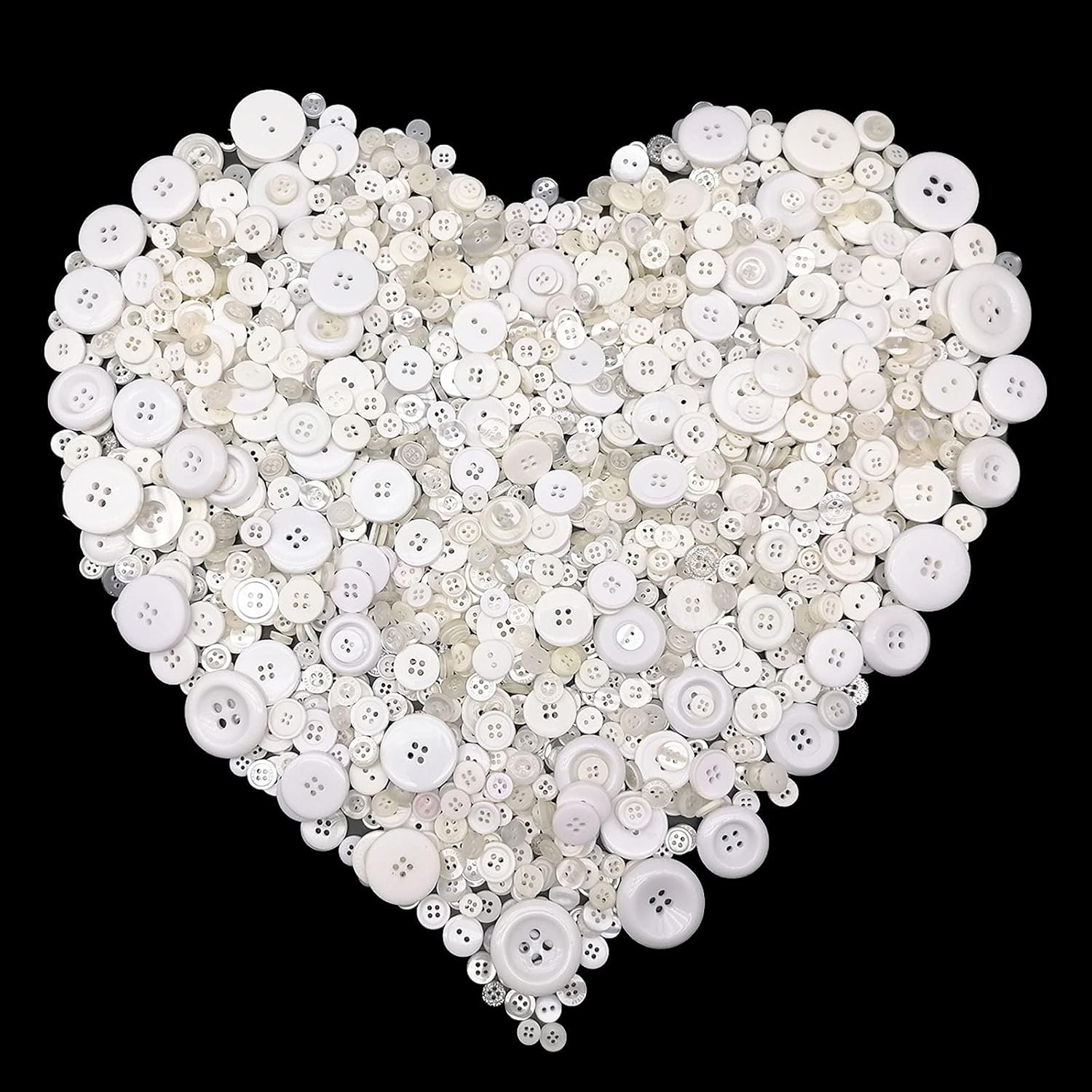 600-700Pcs White Buttons for Crafts Bulk Craft A,