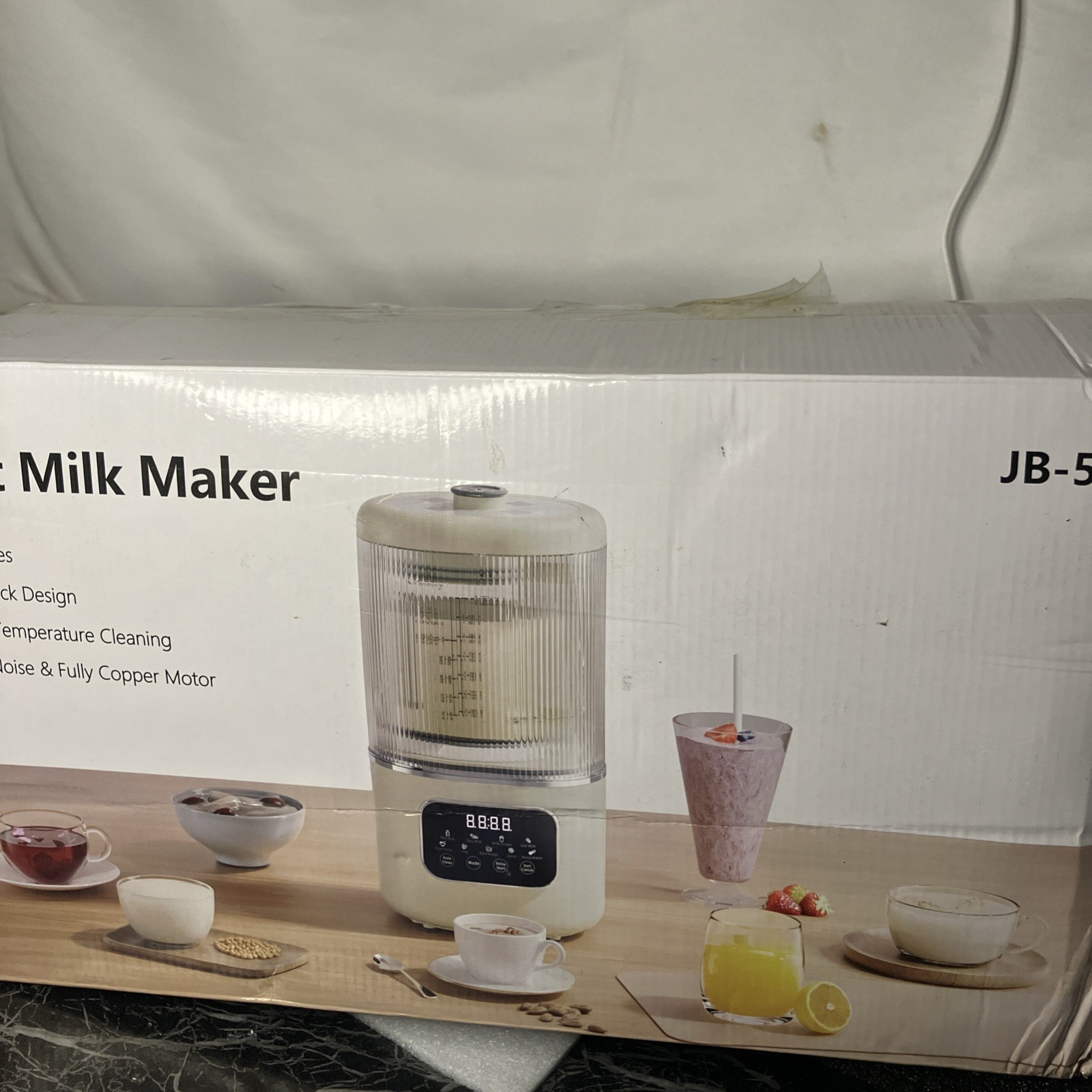 Canoly 10-in-1 Nut Milk Maker 58oz Soy Almond Oat Milk Machine LED Delay -@G