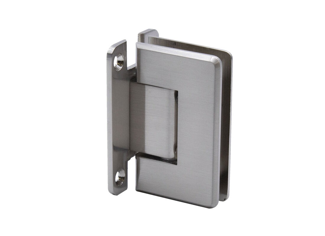 FHC Preston Wall Mount Hinge Full Back Plate Brass Brushed Nickel Finish