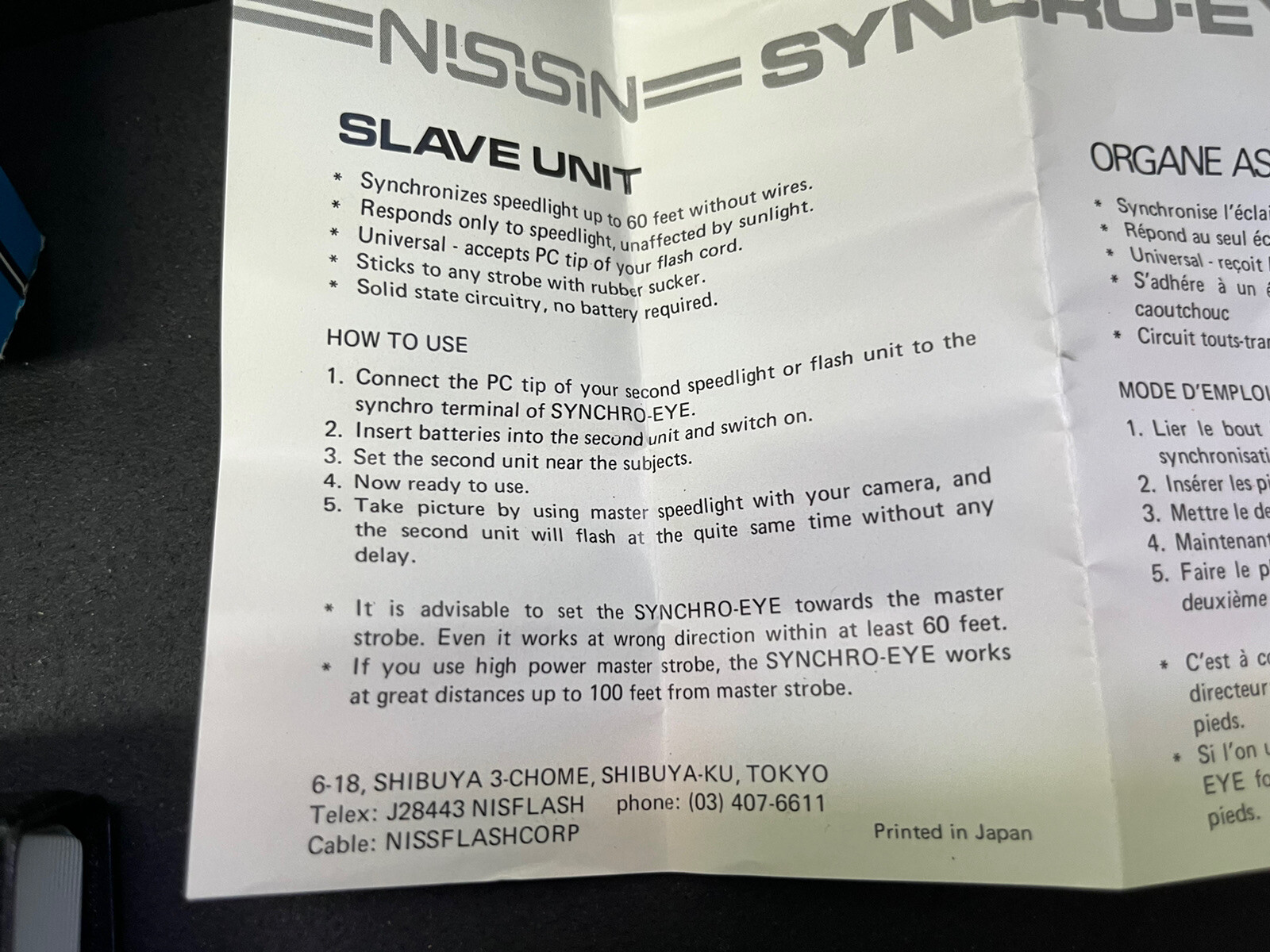 Nissin Synchro Eye Syncro Eye Slave Flash Unit