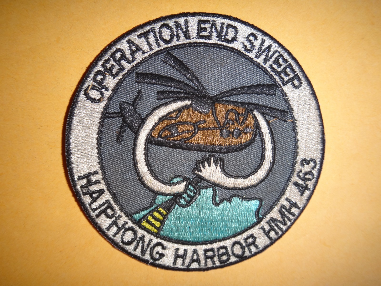 USMC HMH-463 Operation END SWEEP At HAI PHONG Harbor Vietnam War Patch