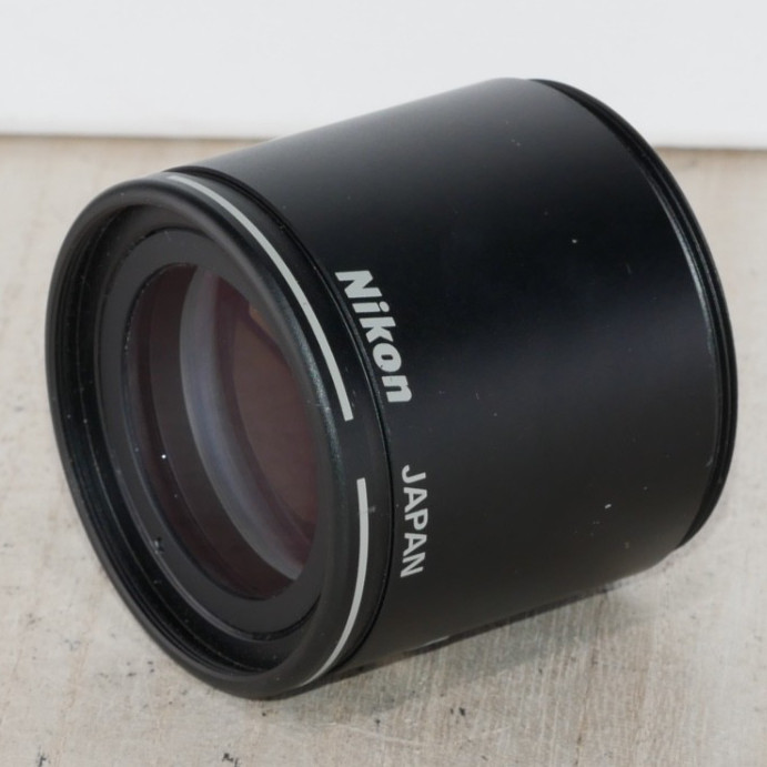 Nikon Plan 1x Objective Microscope Lens Black Made in Japan *VERY GOOD*