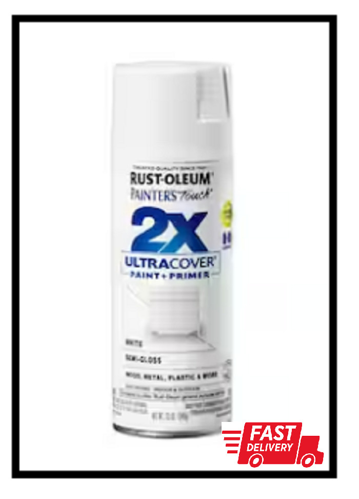12 oz. Semi-Gloss White General Purpose Spray Paint Spray paint for wood metal