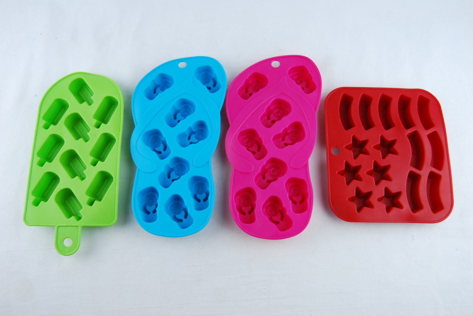 Stars Stripes Flag Sandal Ice Cream Silicone Molds Ice Cube Tray Candy Chocolate