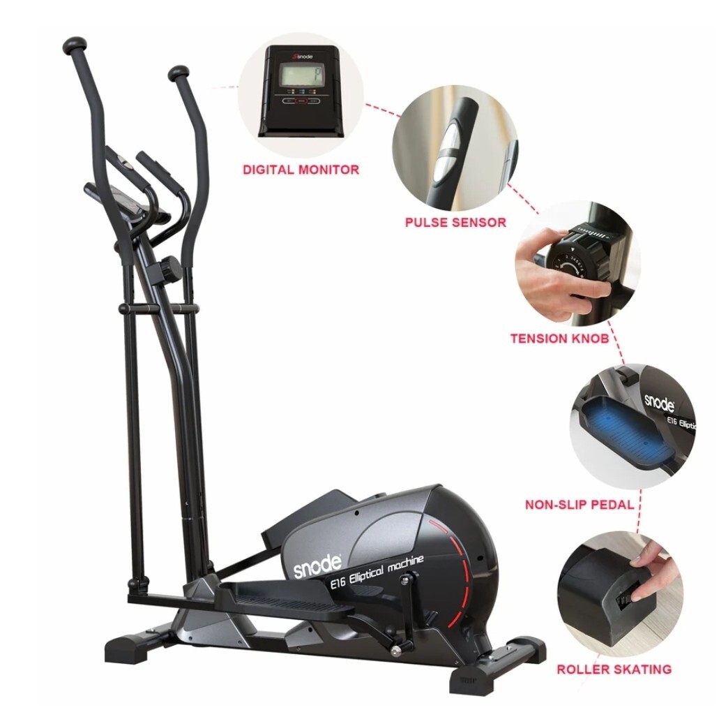 Snode Cardio Exercise Fitness Elliptical Trainer Model E16