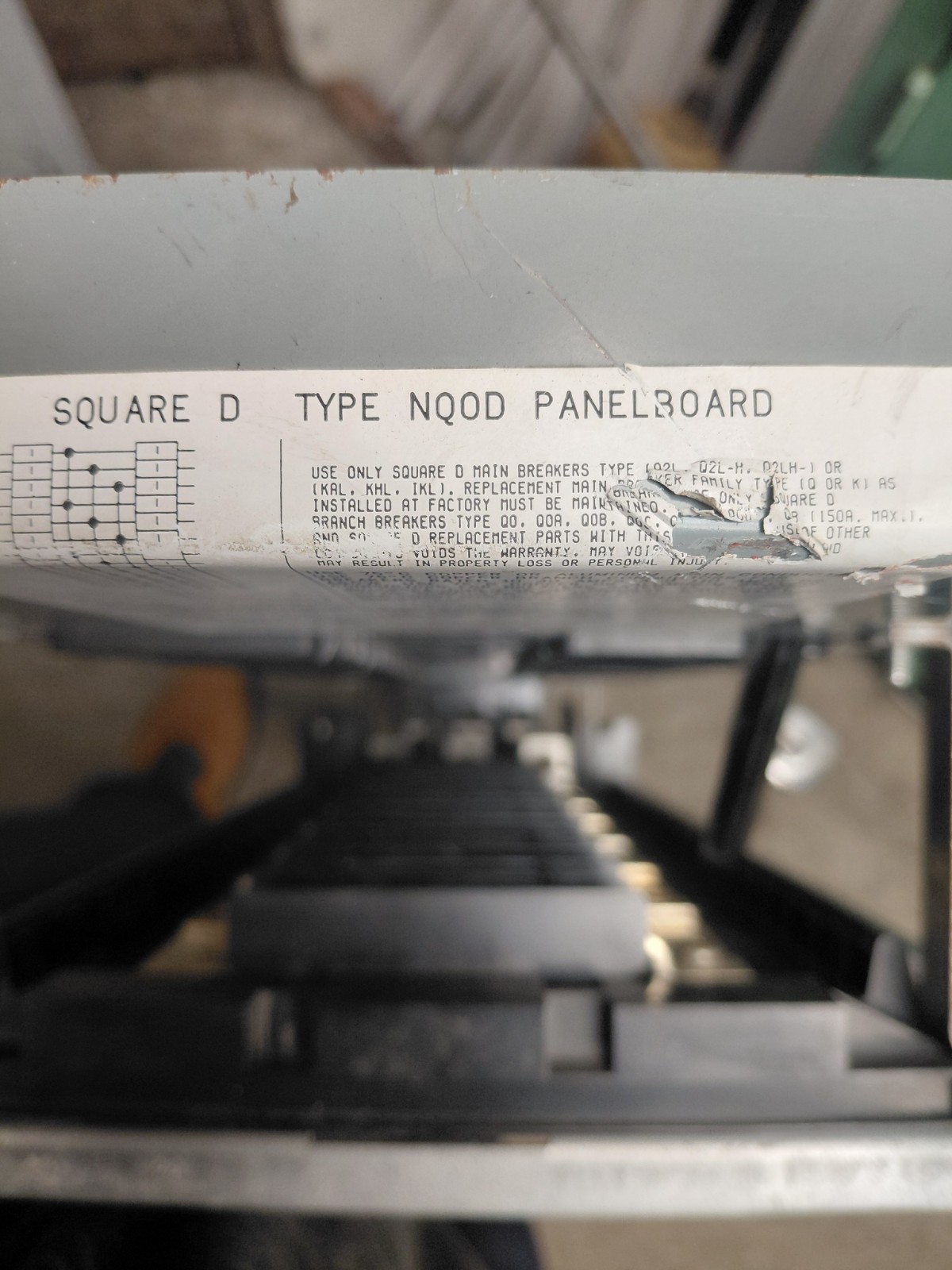 Square D Panel Interior, NQOD442L225CU, Series E2