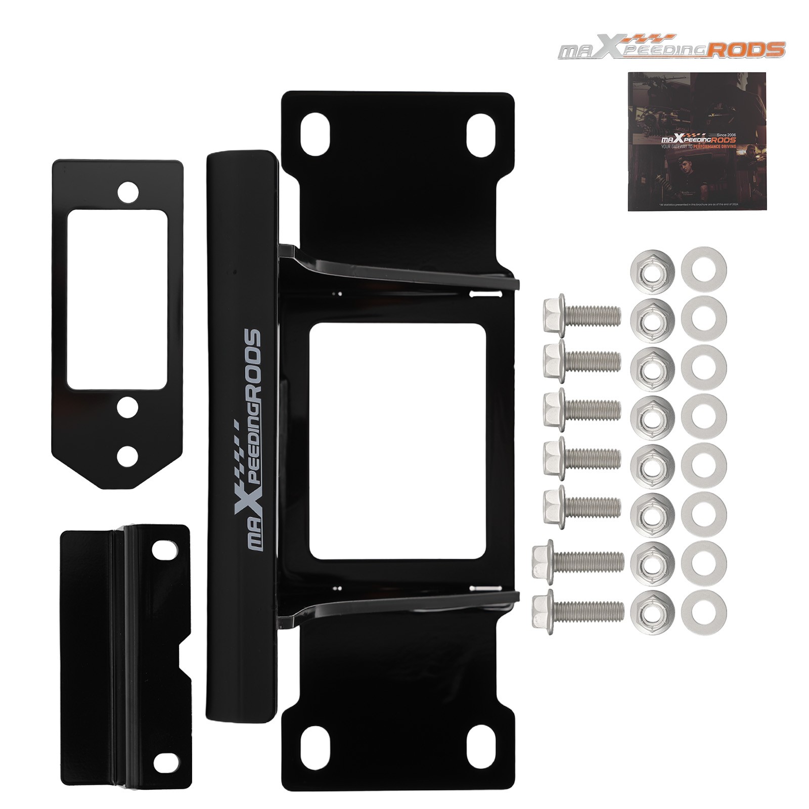 Durable Winch Mount Front for Kawasaki Ridge/XR 2024-2025 Steel Black Kit