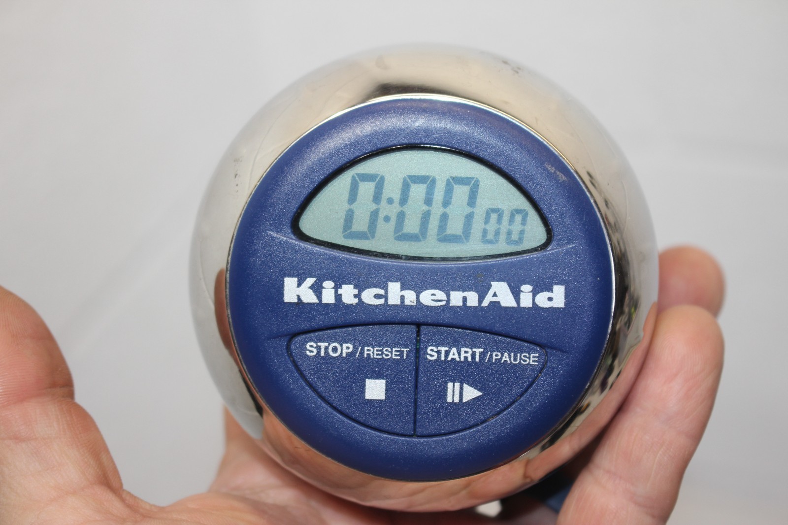 KitchenAid Digital Kitchen Timer Easy to Read Series Blue/Chrome WORKS 2 buttons