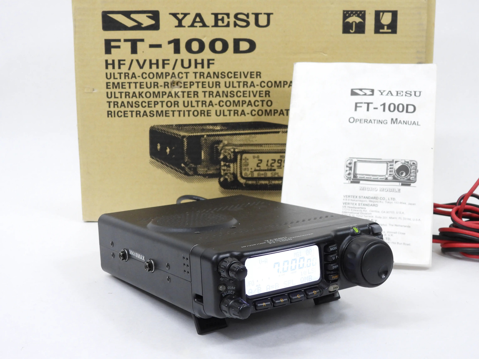 Yaesu FT-100D Ham Radio HF VHF UHF All-Mode Transceiver + Box (US version, nice)