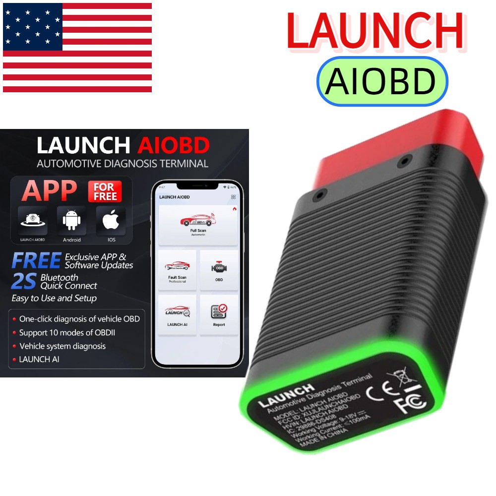 LAUNCH AIOBD Mini Bluetooth OBD2 Diagnostic Tool Scanner for Android iOS