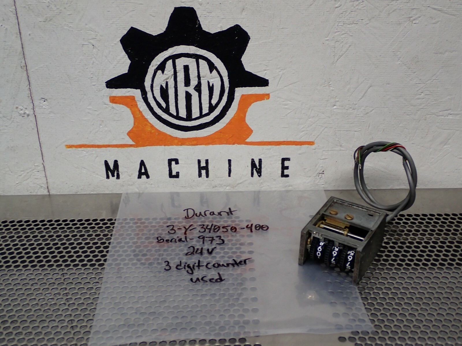 Durant 3-Y-34050-400 3 Digit Counter 24V Used With Warranty See All Pictures