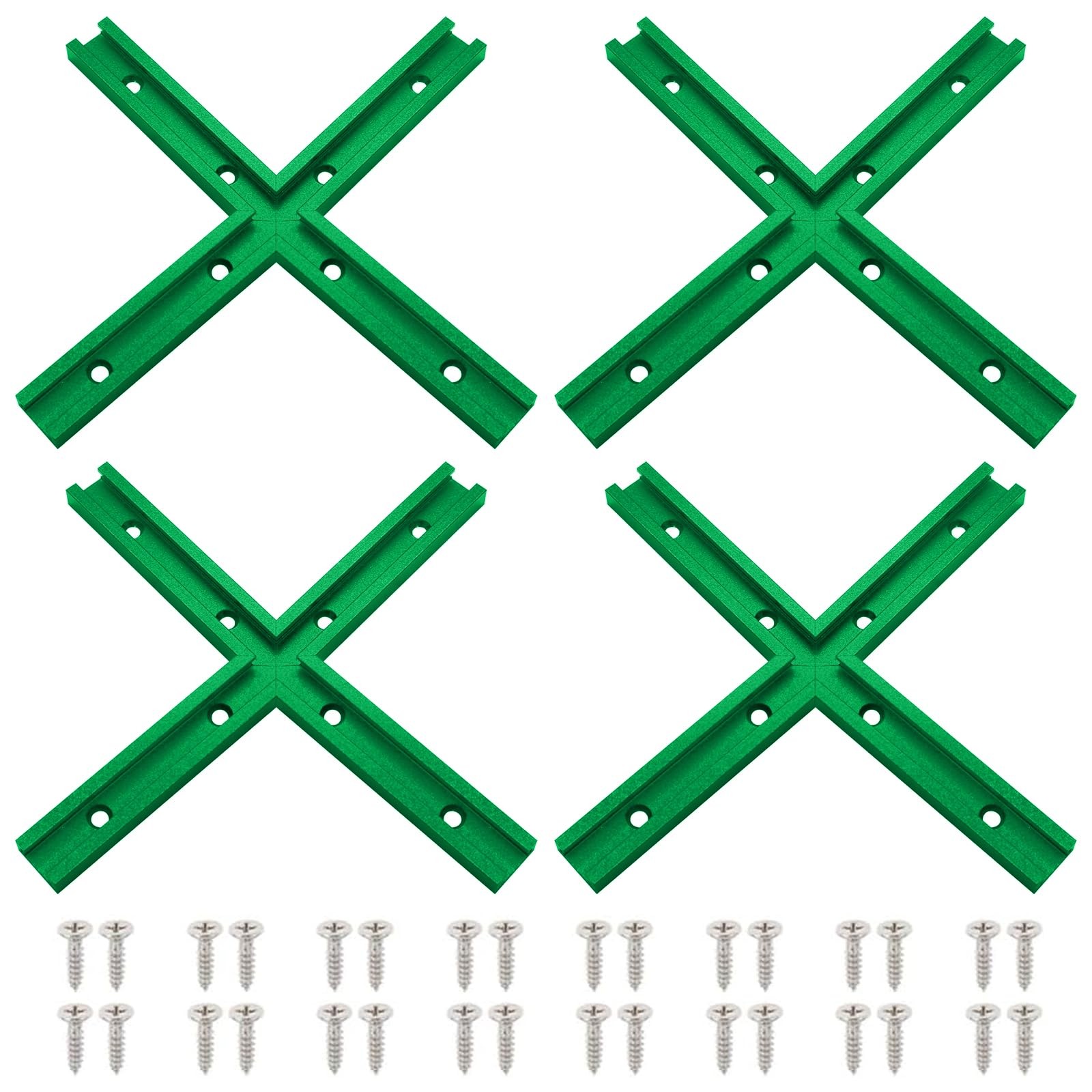 16 PCS Green TTrack Intersection DoubleCut Jig Profile Universal Woodworking