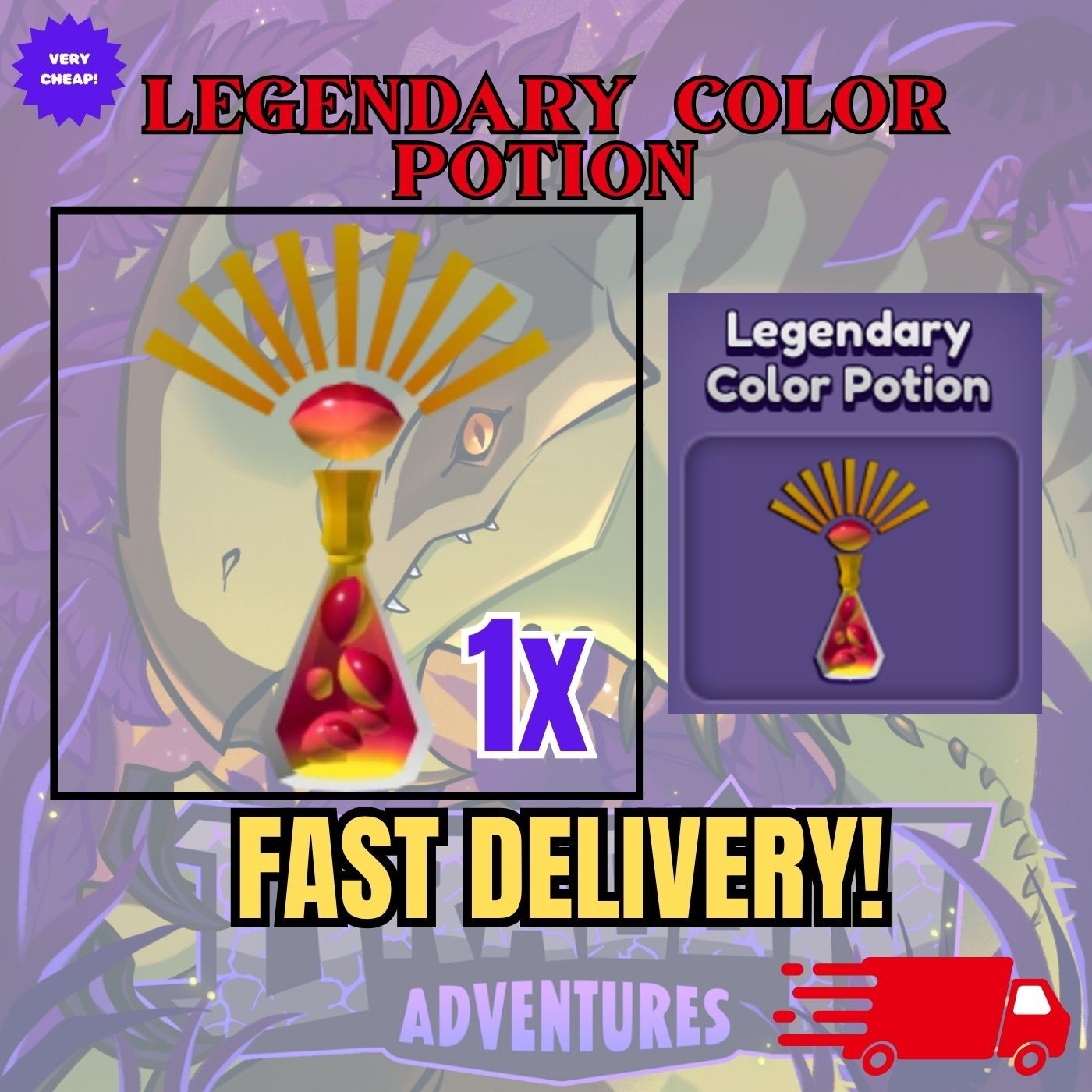Legendary Color Potion - Dragon Adventures D.A - CHEAPEST