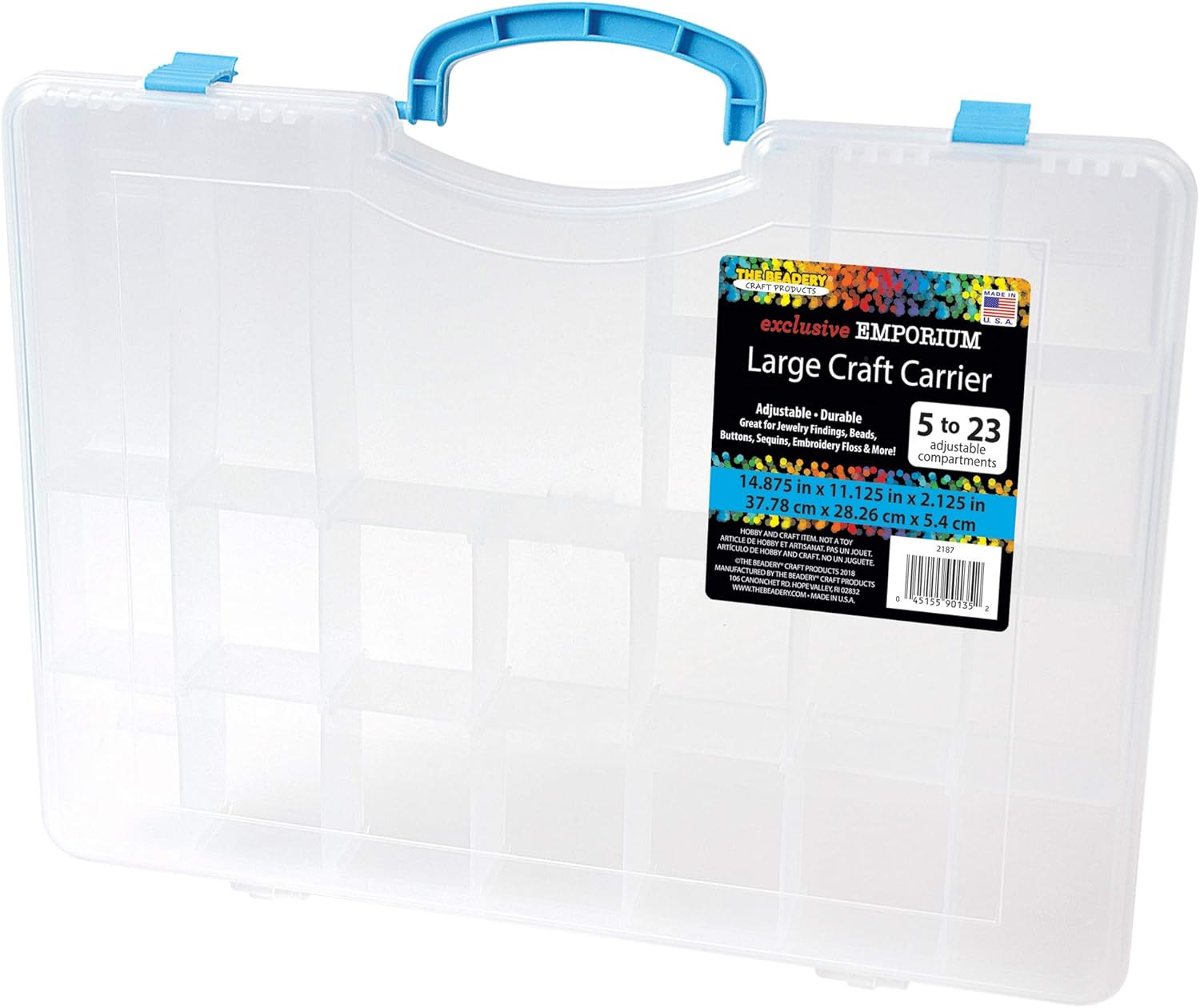 The Beadery Large Craft Carrier Storage Container, Clear