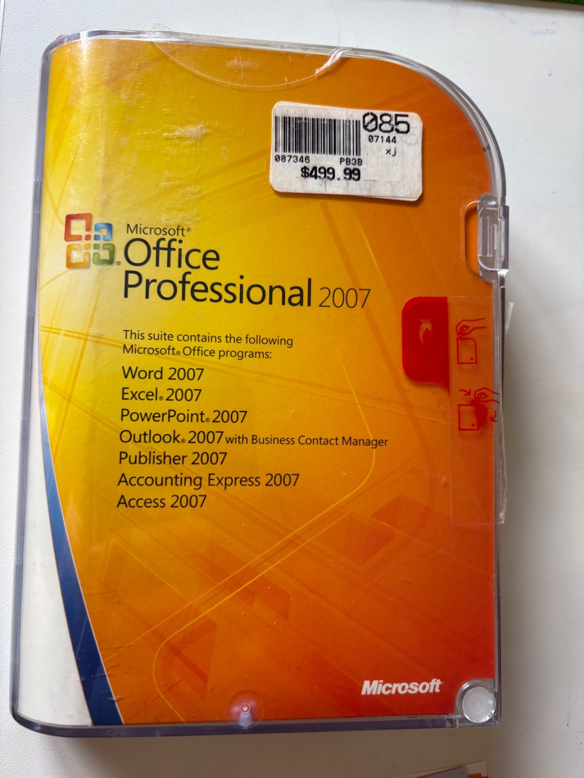 Microsoft Office 2007 Professional Full English Retail Version w/ Product Key