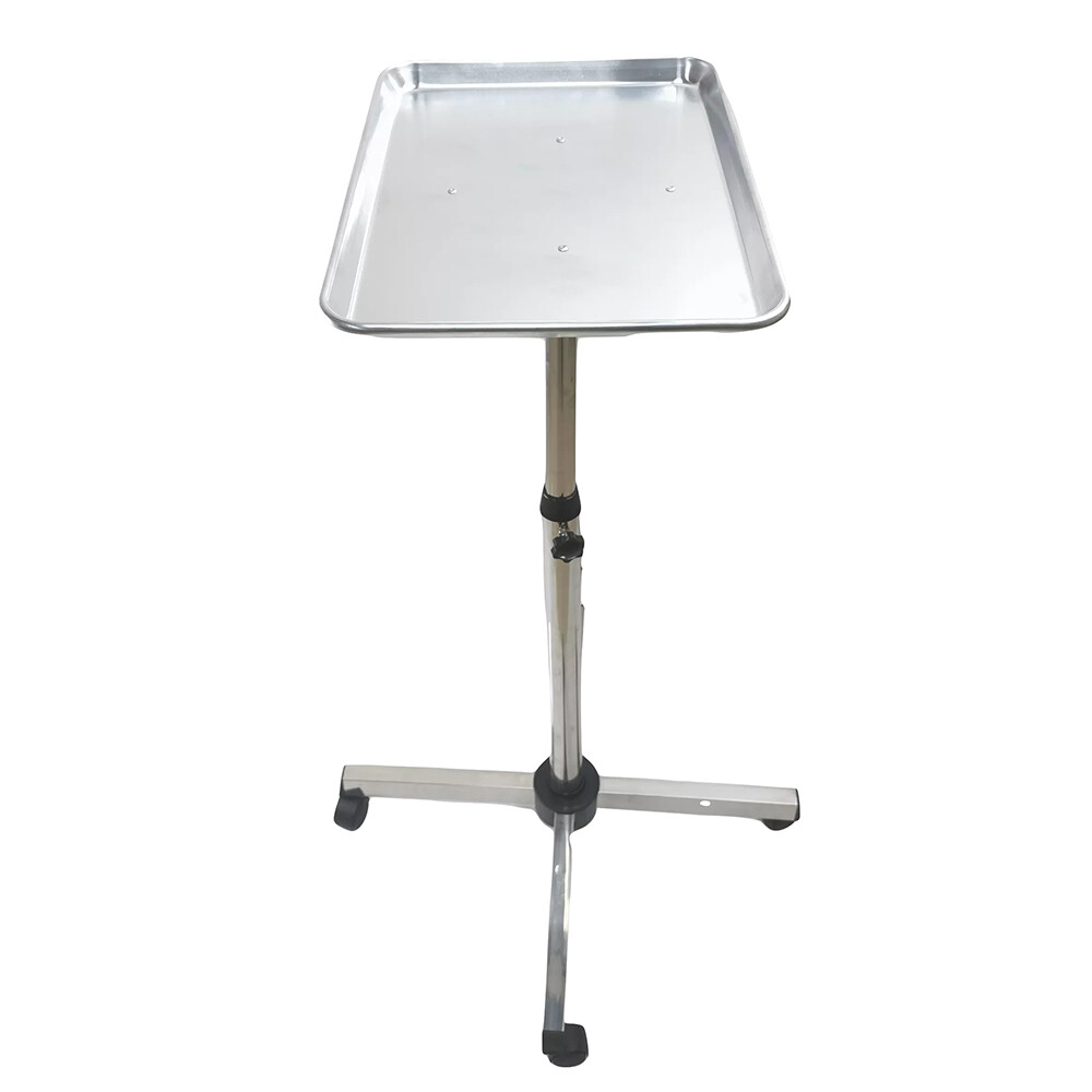 Stand Medical Trolley Mobile Rolling Cart Aluminium Alloy Tray for Salon Tattoo