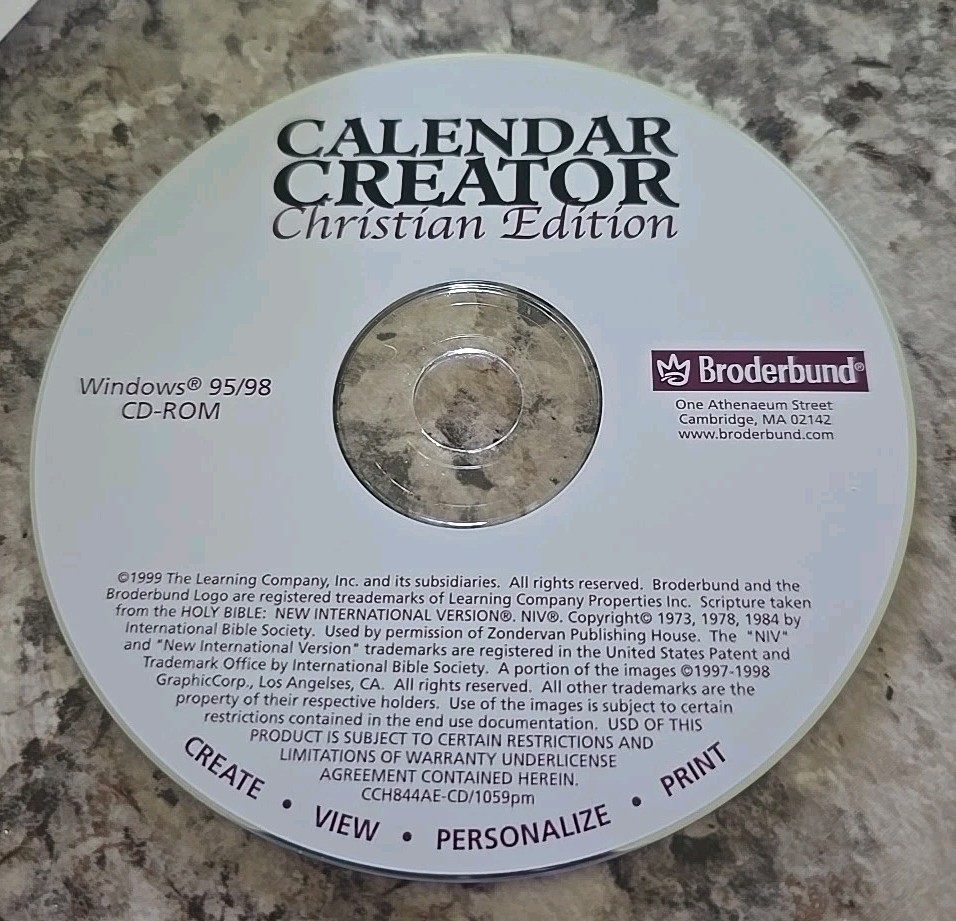 Calendar Creator Christian Edition PC Software