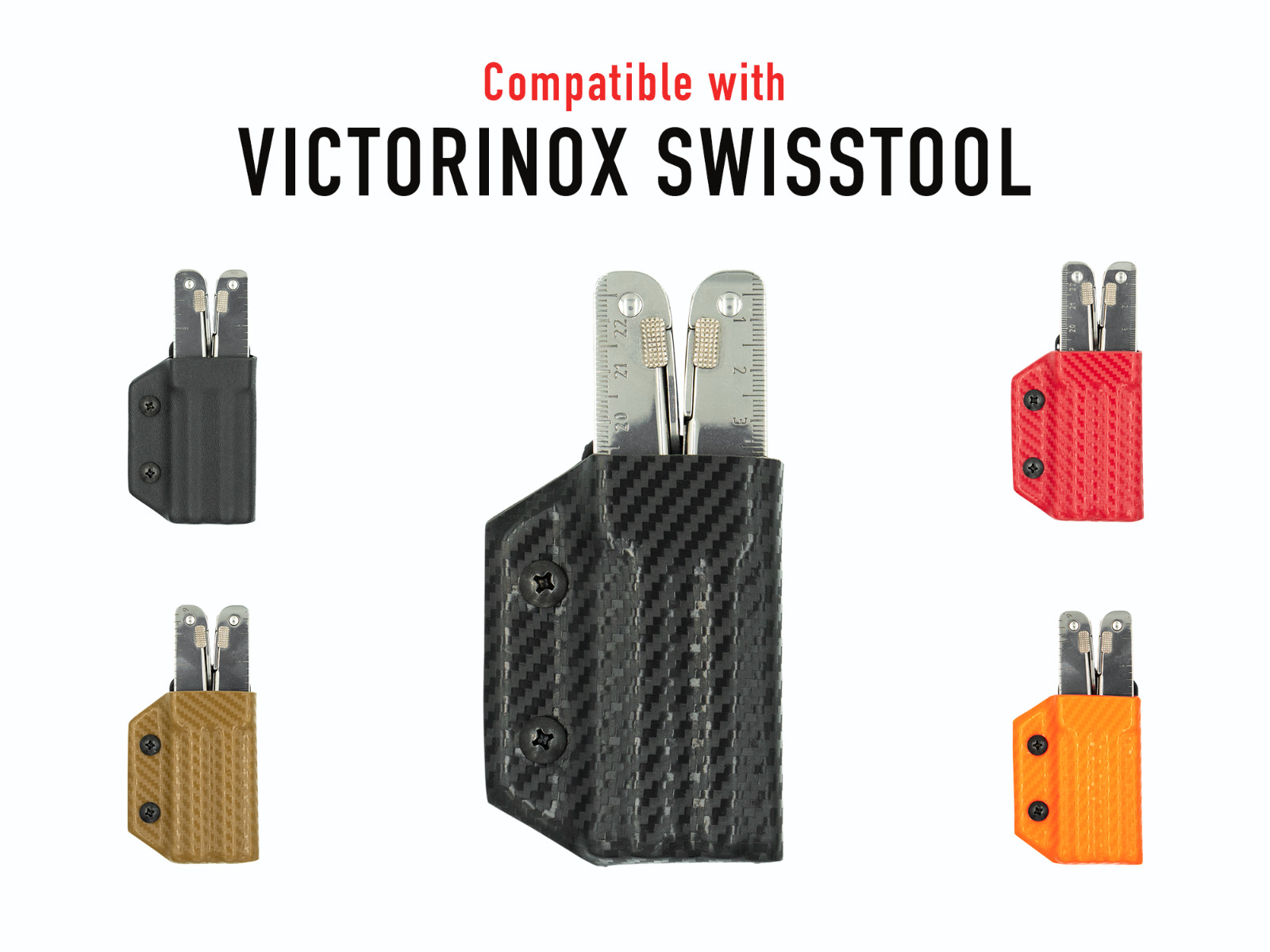 Clip & Carry Kydex Multitool Sheath - Victorinox SwissTool - USA Made