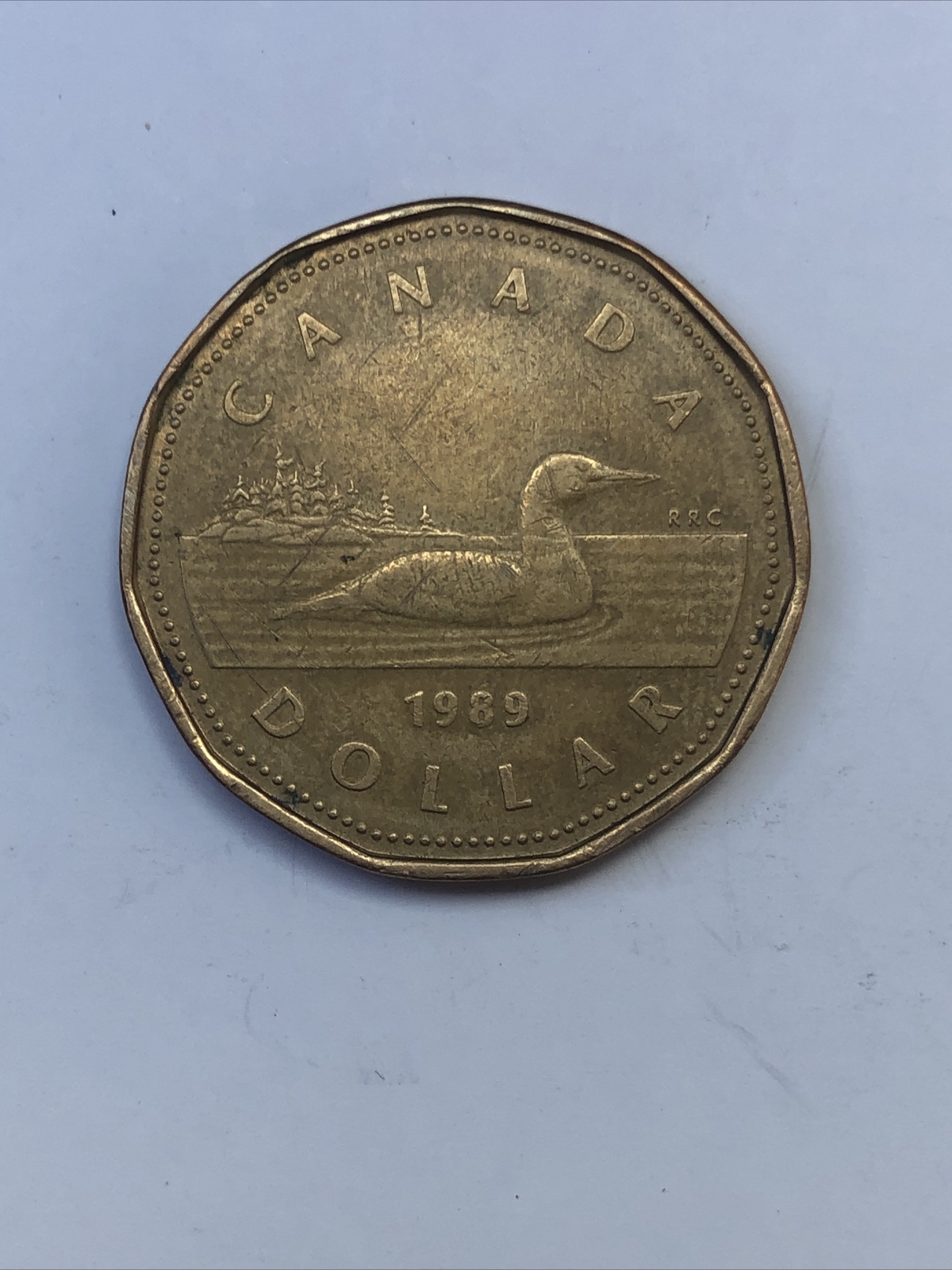 Canada One Dollar $1  Coin Lucky Loon 1989 Loonie