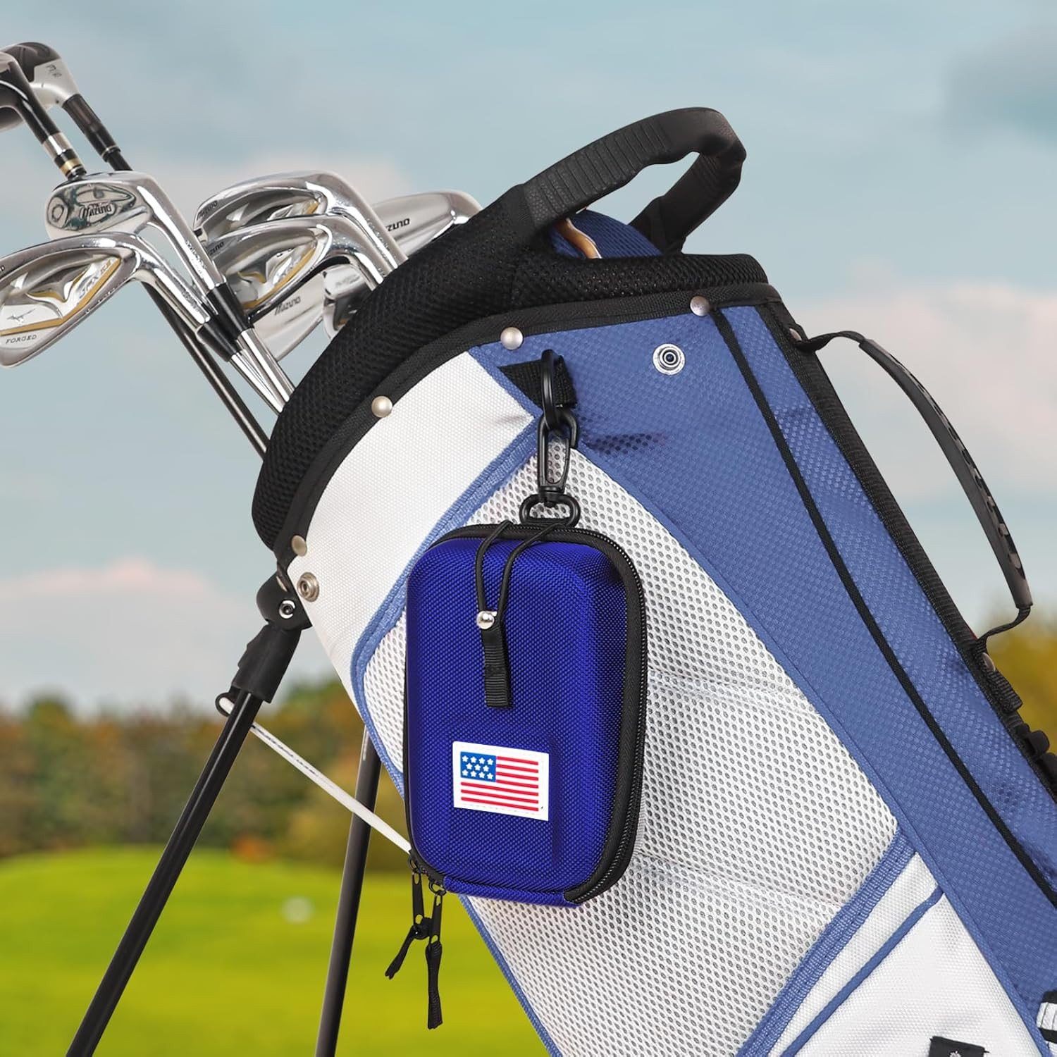 Rangefinder Case USA Flag Hard Shell for Tectectec Callaway, Universal Range Fin