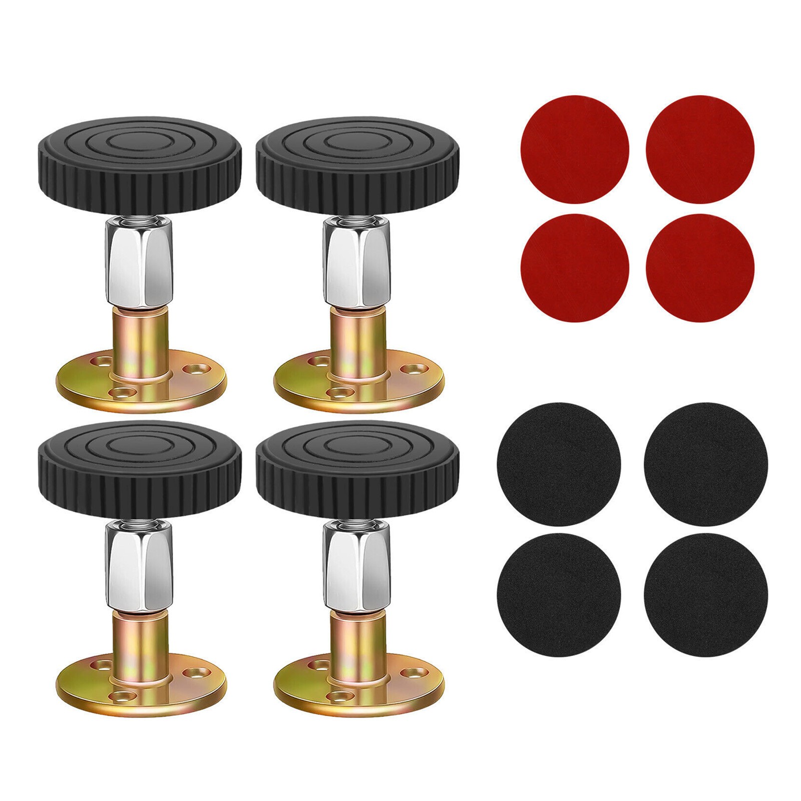 4Pcs Metal+EVA Threaded Bed Frame Anti-Shake Tool Adjustable Headboard Stopper