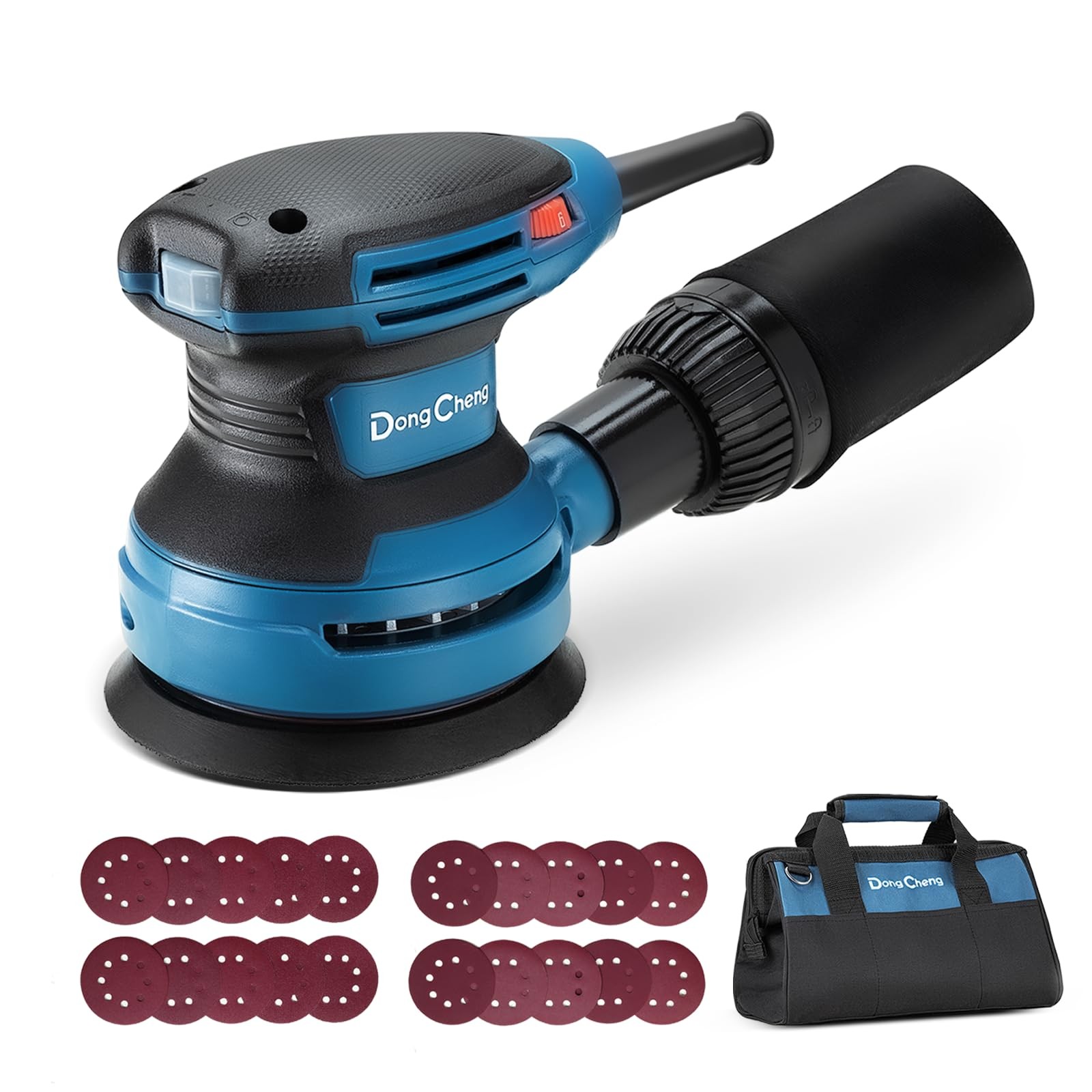 5-Inch Random Orbital Sander 380W 12800OPM Electric Palm Sander, 6 Variable S...