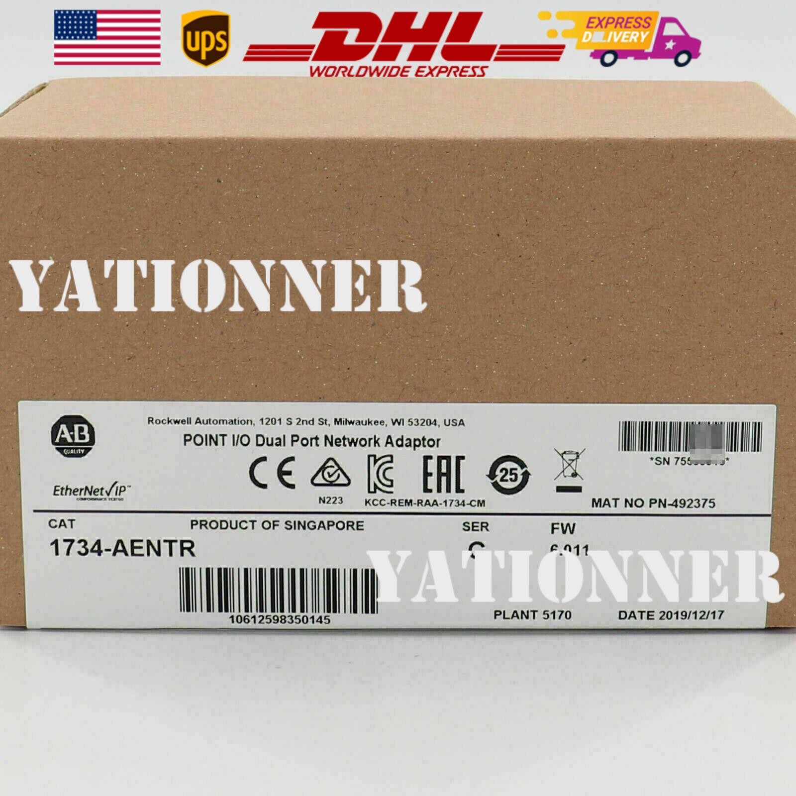 Factory Sealed AB 1734-AENTR /C Point I/O Dual Port Adaptor Module 1734AENTR