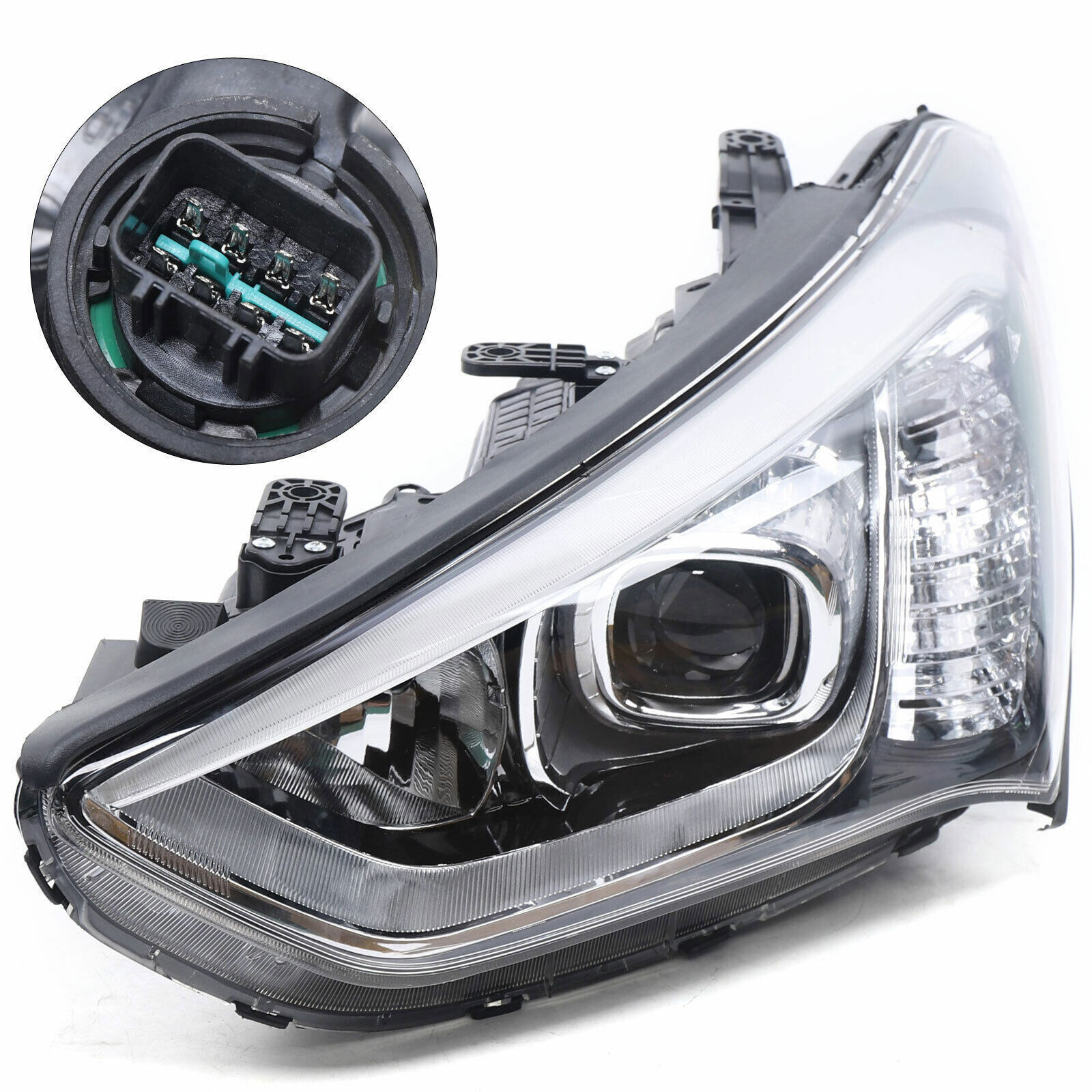 FOR 2013 2014 2015 2016 Hyundai Santa Fe Headlight Headlamp Left Driver Side LH