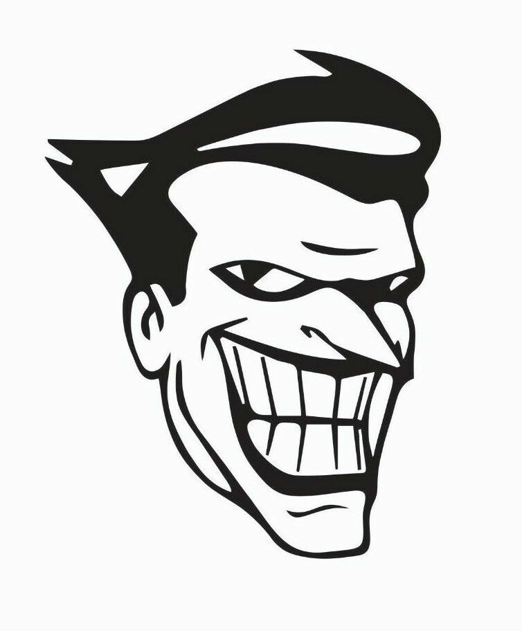 The Joker Batman Vinyl Die Cut Car Decal Sticker - FREE SHIP WHITE-