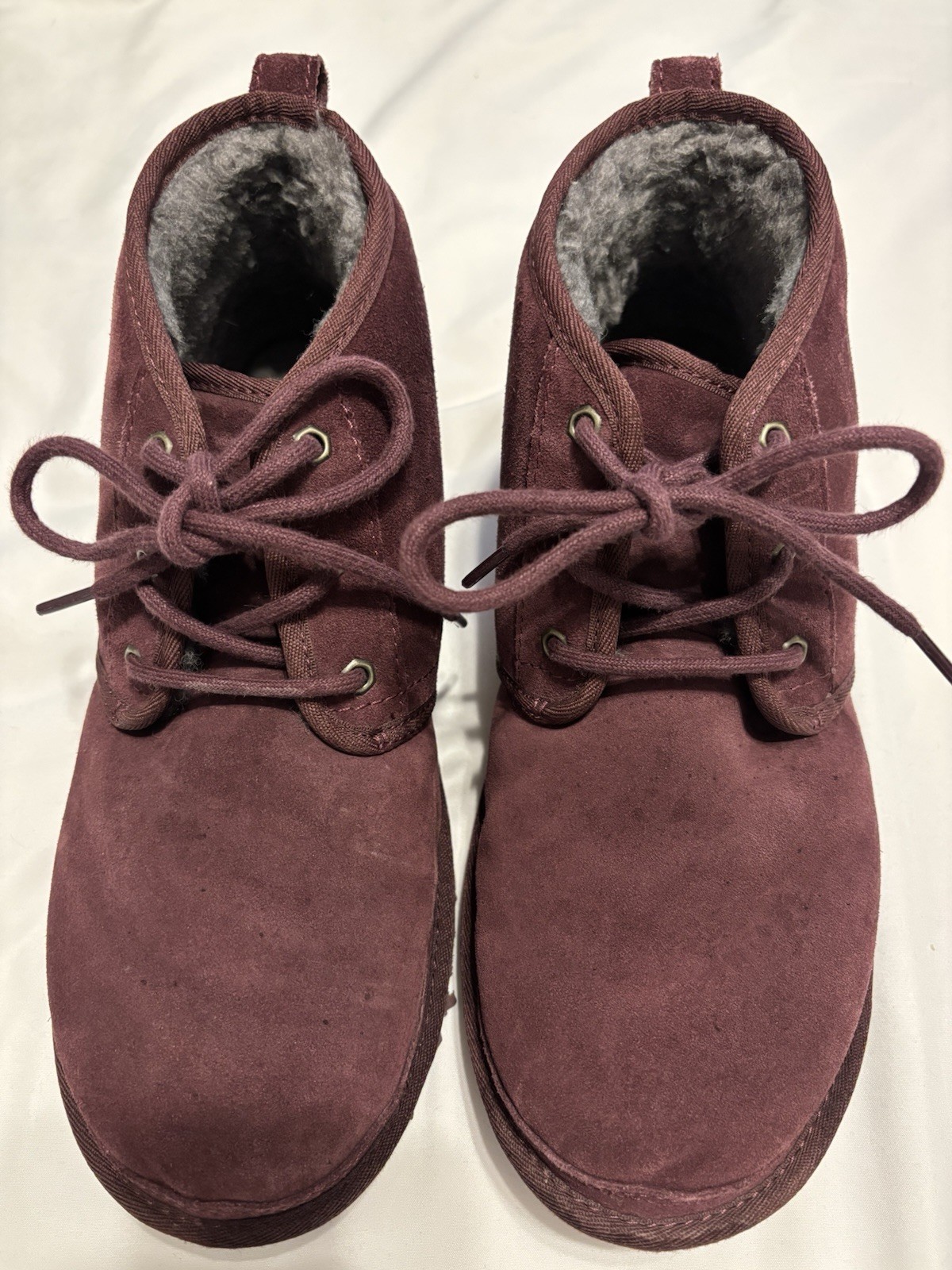 UGG Neumel Boots Men’s 10 Purple Chukka Suede Lined Shoes Lace Up 3236