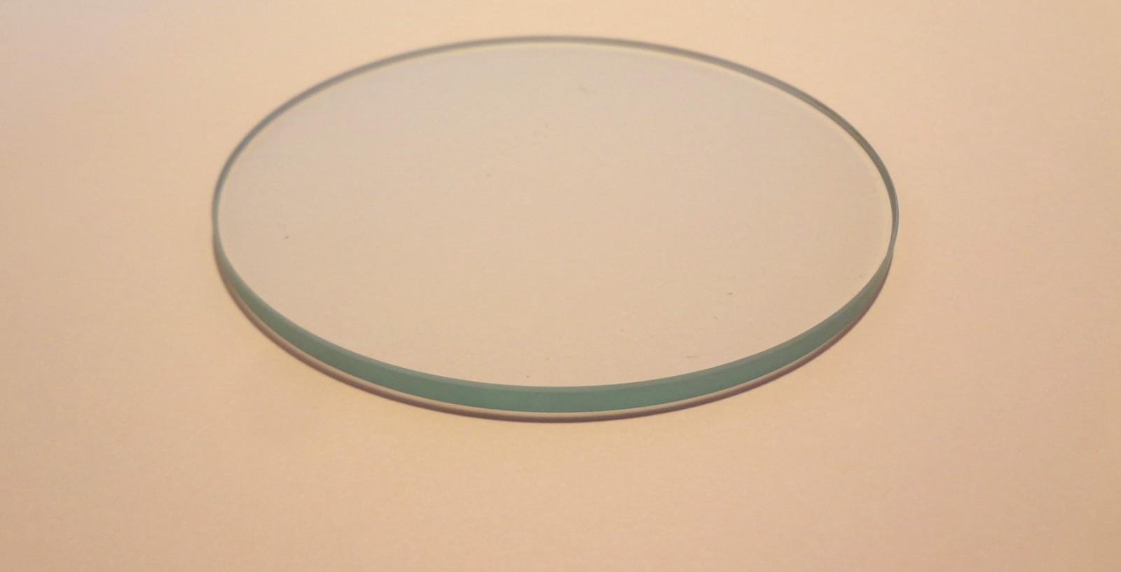 CLEAR GLASS MICROSCOPE  STAGE PLATE 100MM DIAM X 4MM THICK **NEW**