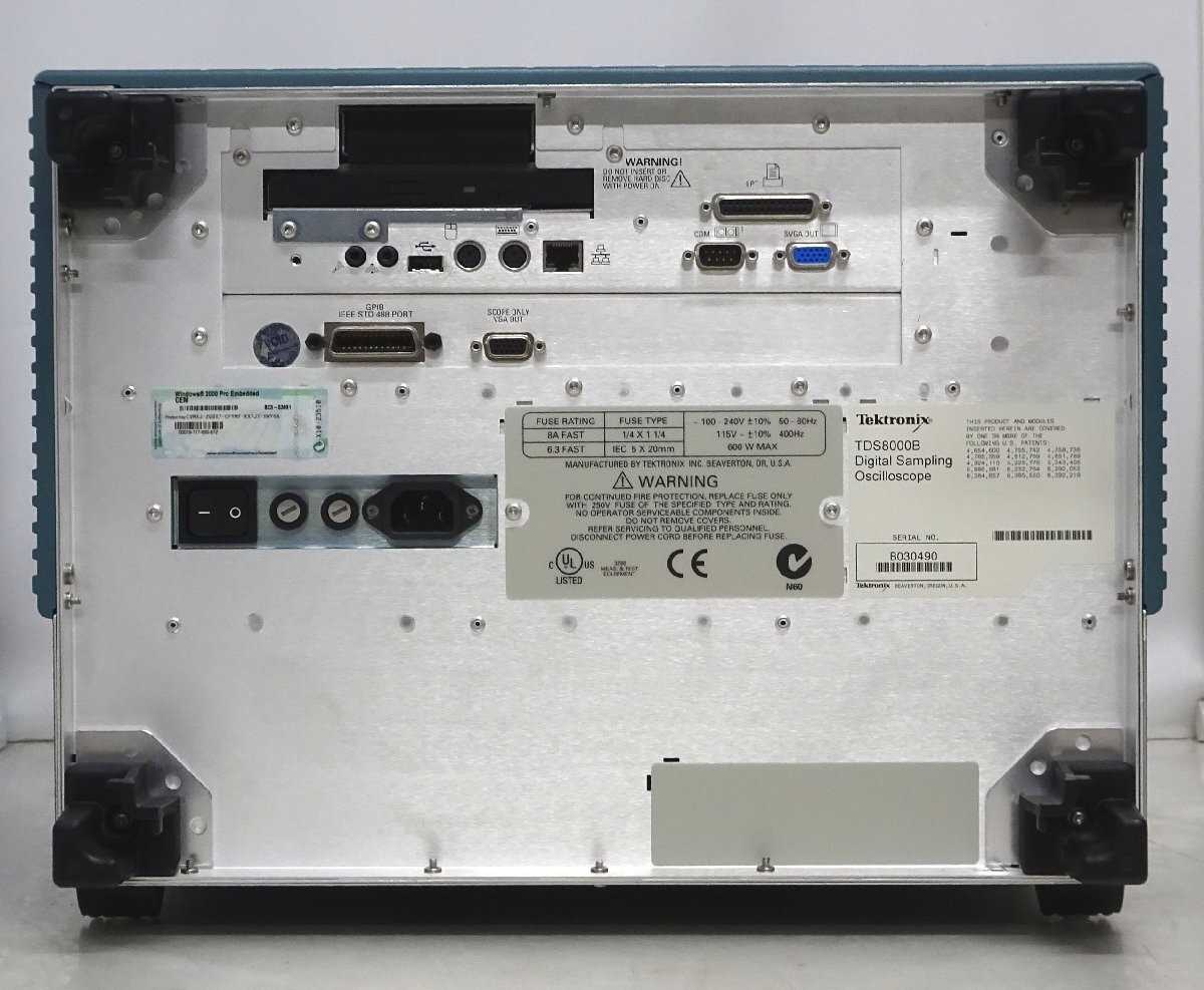 Tektronix TDS8000B Digital Sampling Oscilloscope Mainframe No Modules AS-IS