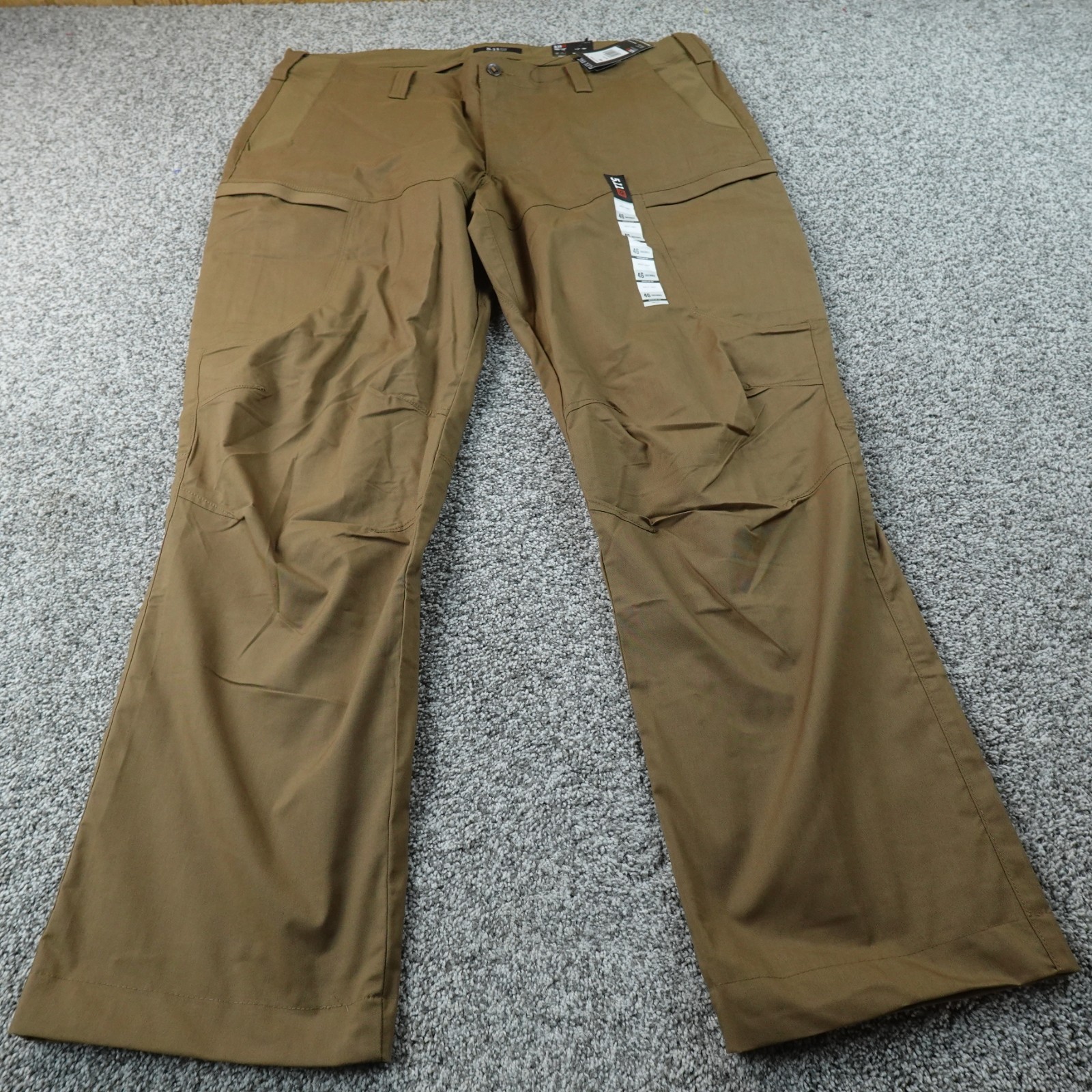 NEW 5.11 Tactical Pants Mens 46X34 Brown Tan Flex Tac Apex Cargo Utility Stretch