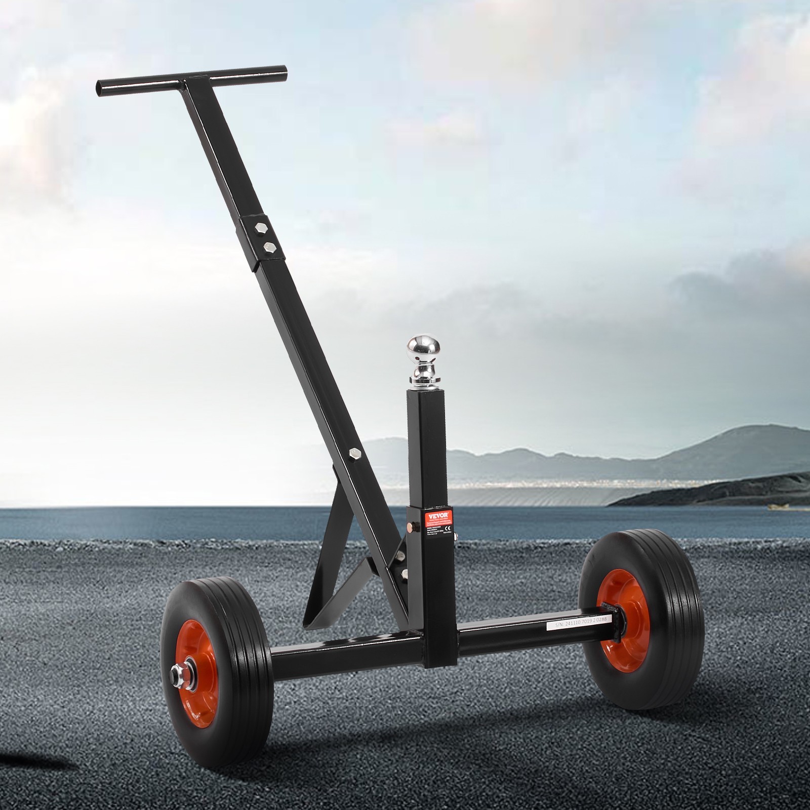600lbs Trailer Dolly 16.5 and 22 in Height 1-7/8 in Ball Solid Tires