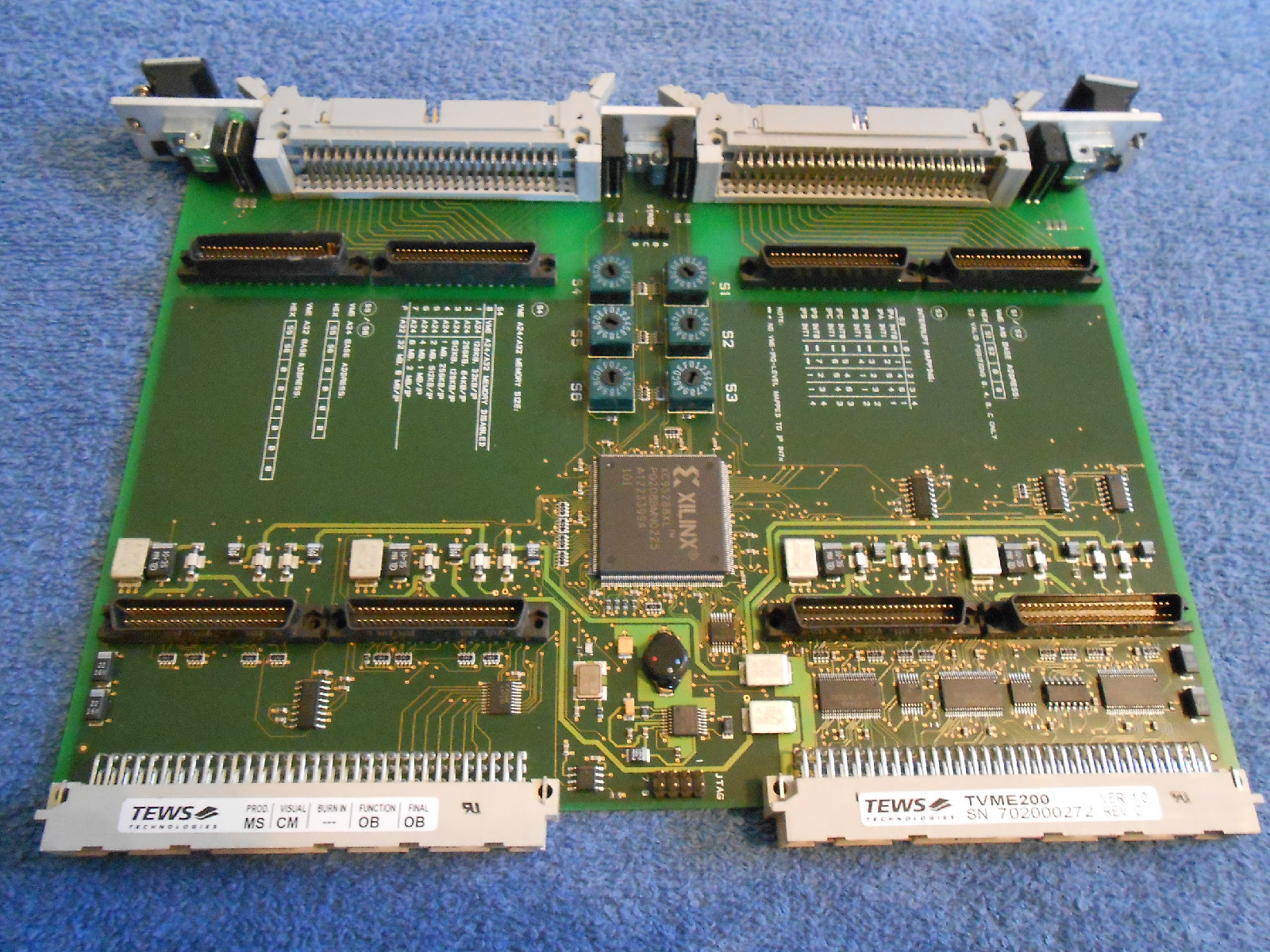 TEWS DATENTECHNIK TVME200 6U VMEBUS CARRIER UP TO 4 SINGLE-SIZE OR 2 DOUBLE-SIZE