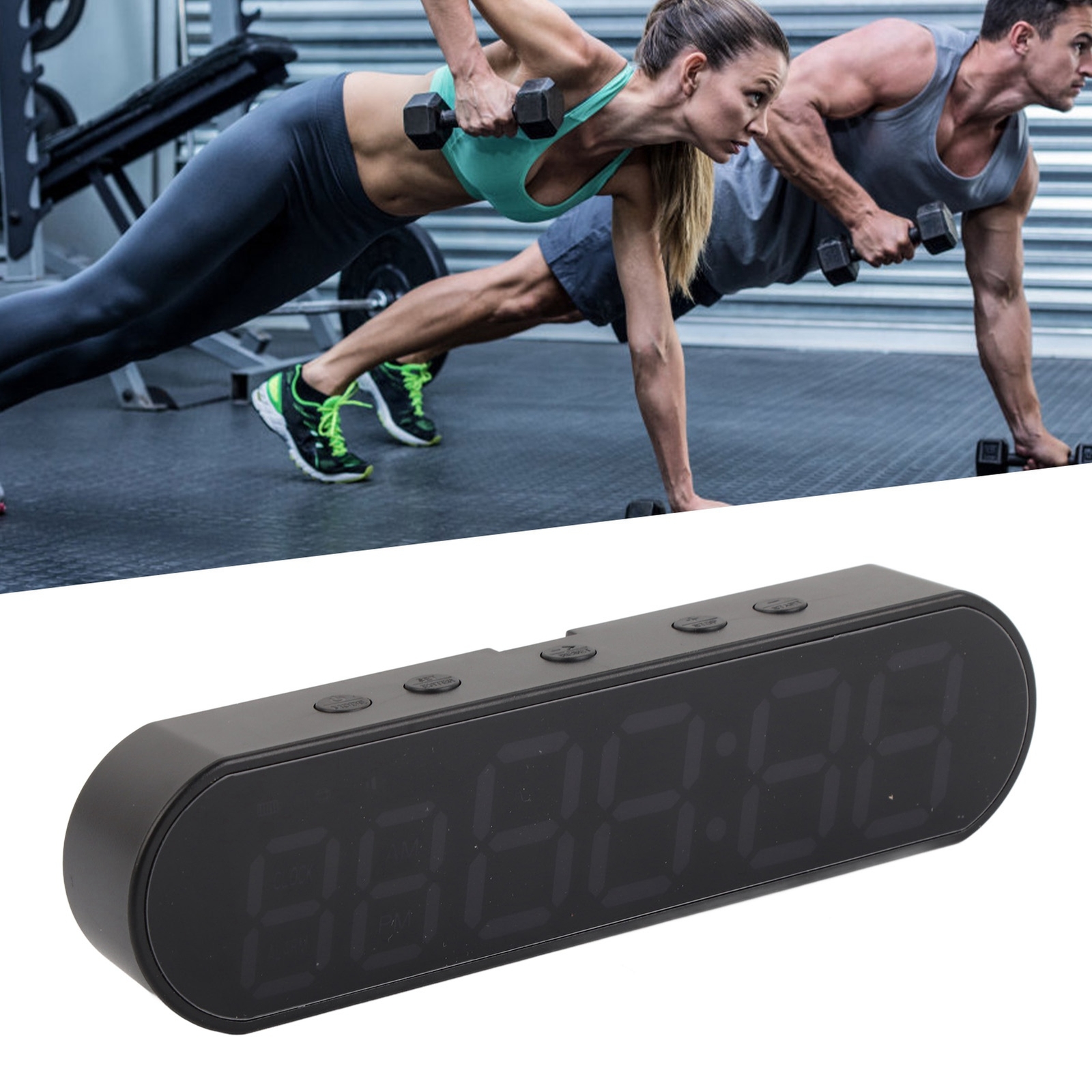 Portable Gym Timer 1000mAh USB Fitness Interval Workout Timer Alarm Clock SD0