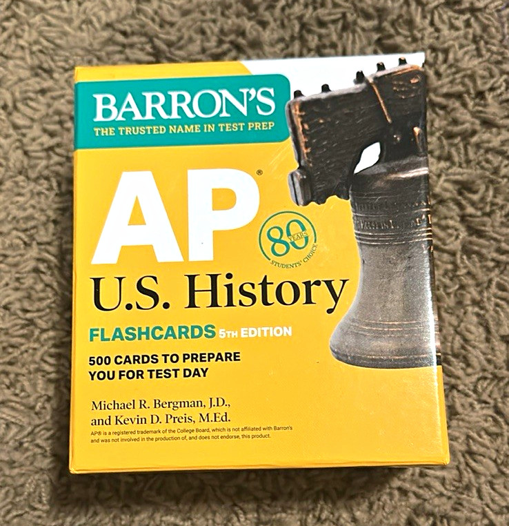 Barron’s AP U.S. History Flashcards 5th Edition Exam Prep Set, 500 Cards