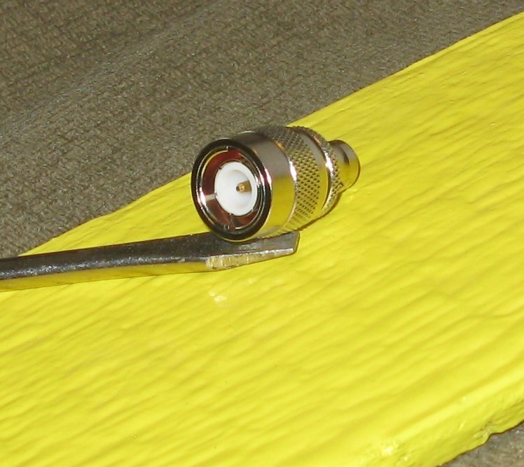GEIGER COUNTER  PROBE CABLE GENDER ADAPTER, MALE LUDLUM C TO FEMALE BNC