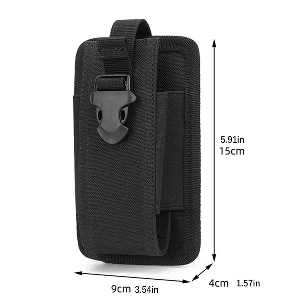 Black Outdoor Tactical Molle Radio Walkie Talkie Pouch Storage Bag Waterproof ss