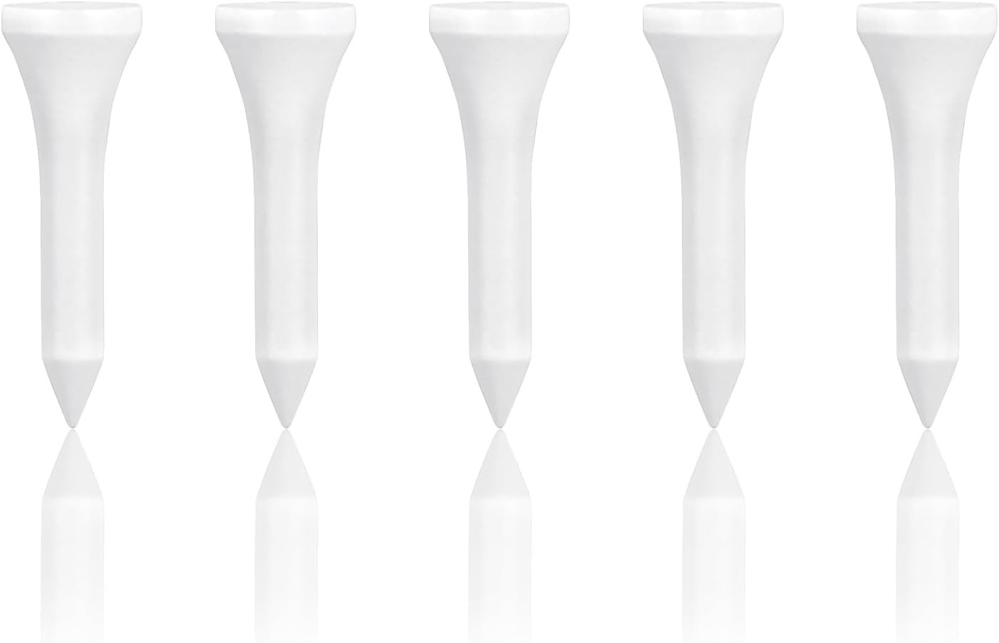 Durable Wooden Golf Tees - Available in 3 Sizes and 5 Elegance Colors, 100 Count