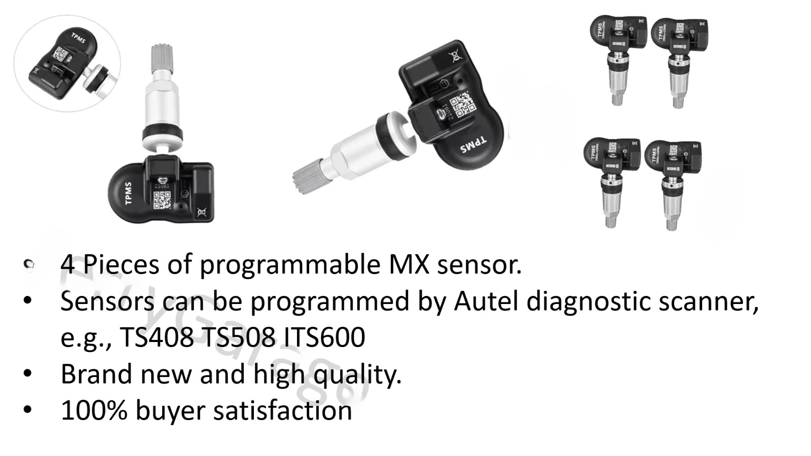 4Pack programmable TPMS MX-Sensor 315MHz & 433MHz for Autel Scanners TS408 TS508