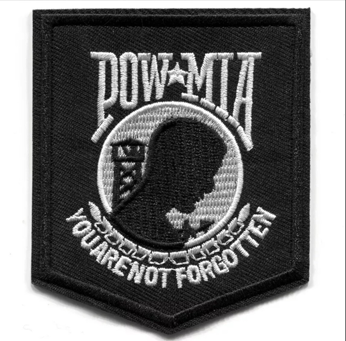 Veteran Iron On patch POW MIA You Are Not Forgotten Military Vietnam War USA