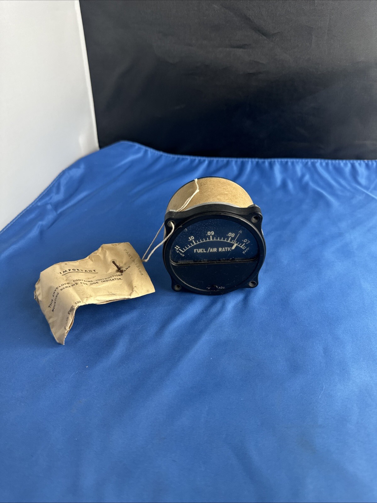 Vintage Cambridge Instrument Co Fuel Air Ratio Indicator Gauge A-7A 13077 Nos