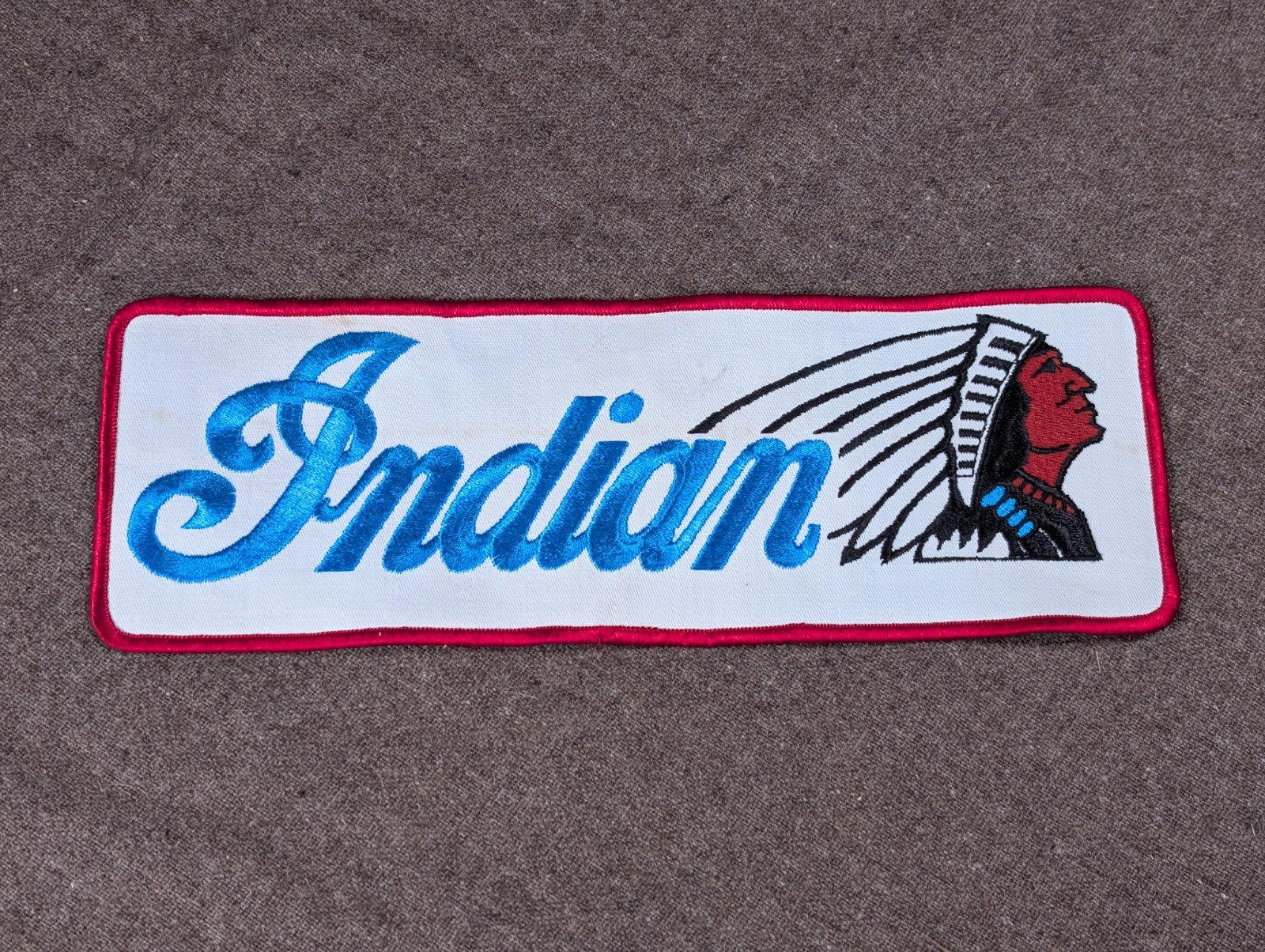 Nos Large Vintage Indian Motorcycle Patch