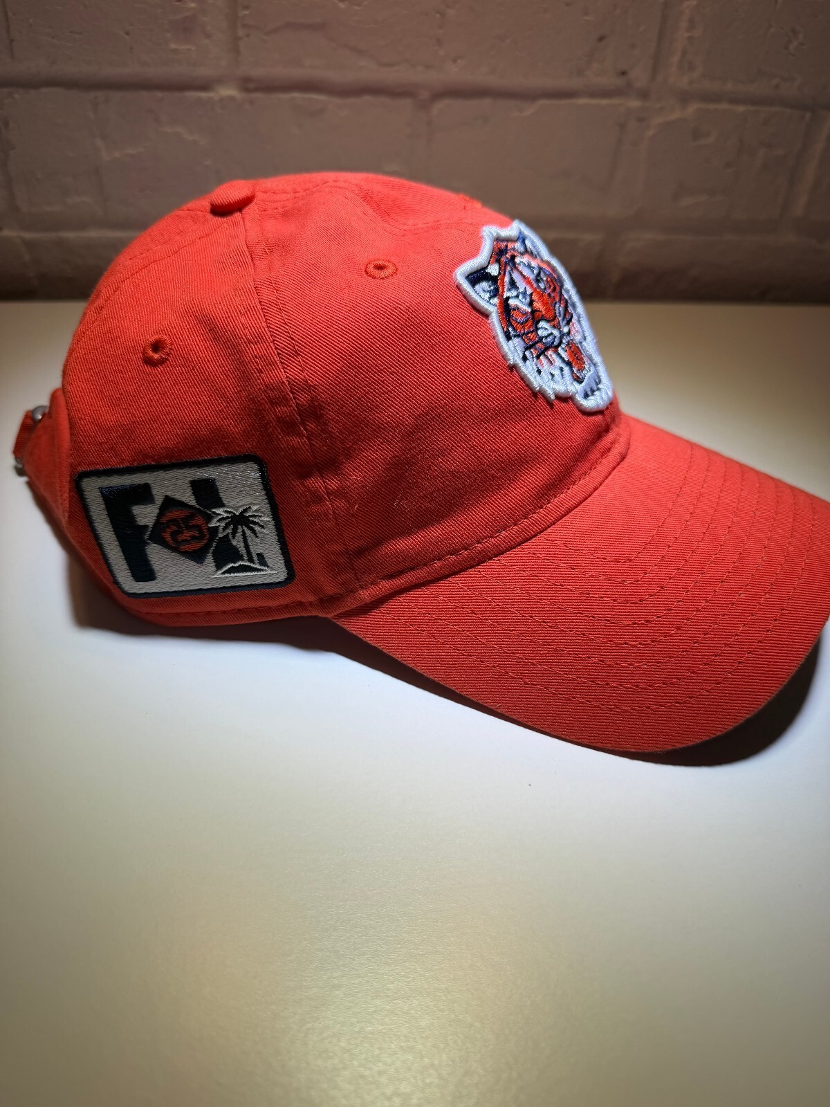 New Era 9TWENTY Orange Baseball Cap with Tiger and Fox Patch FL SPRING TRAINING