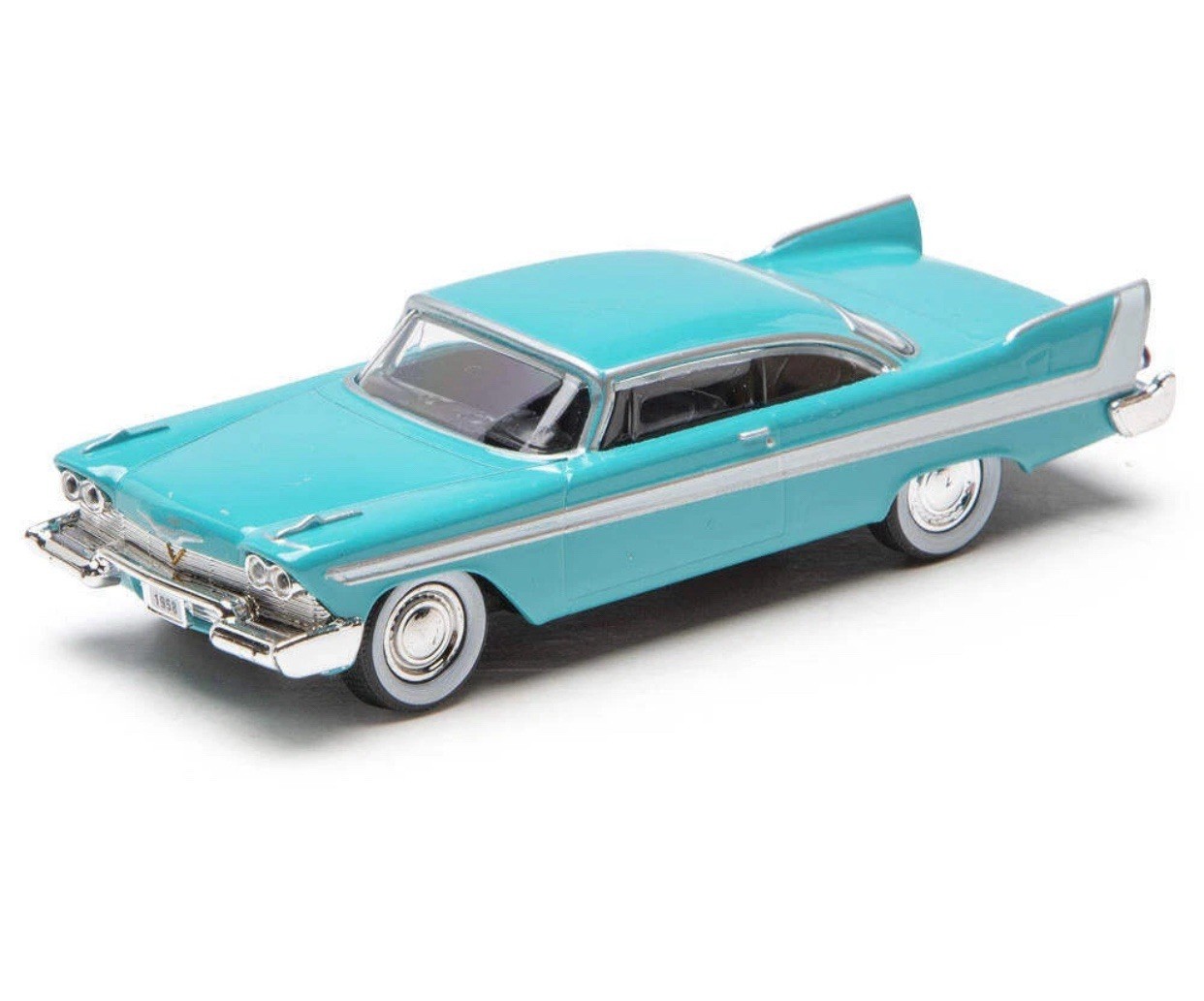 1958 PLYMOUTH FURY TEAL CAR DIE CAST 1:48 O Scale O Gauge Train Vehicle