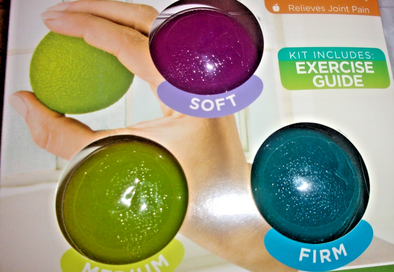 Gaiam Restore Hand Therapy Kit Arthritis Stress Balls– Soft Medium Firm Strength
