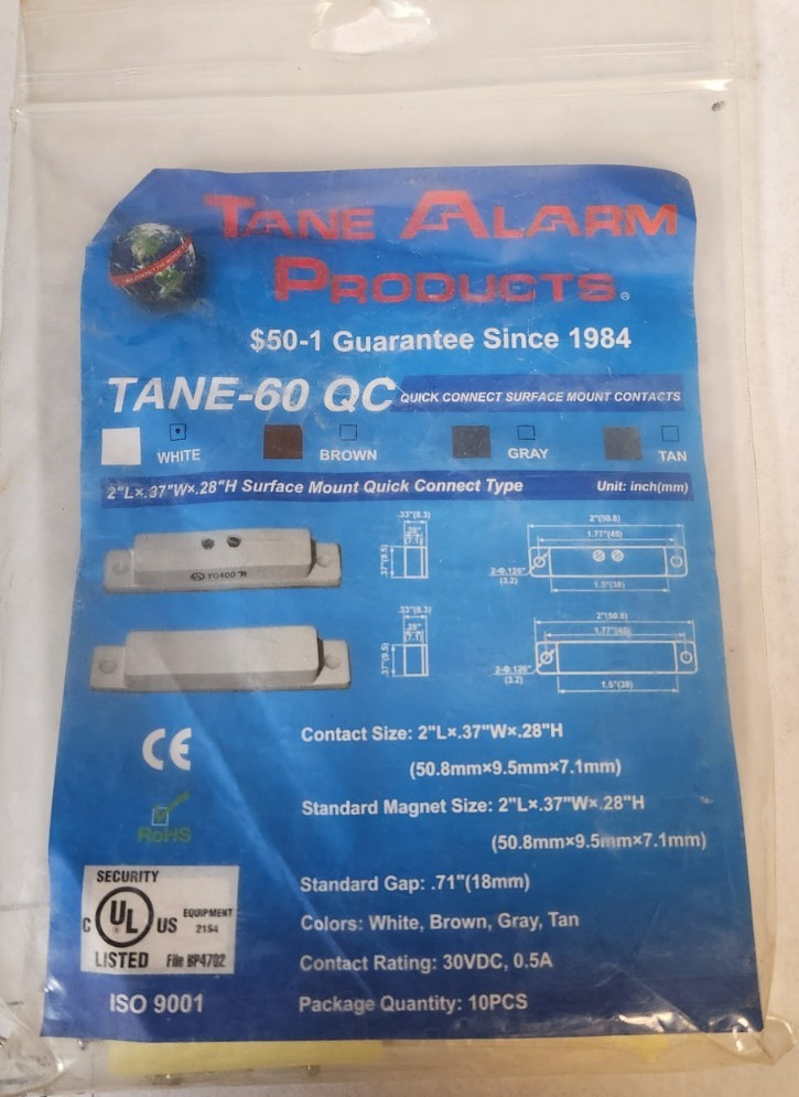 TANE ALARM, TANE-60QC (9-PACK) NEW GOOD CONDITION