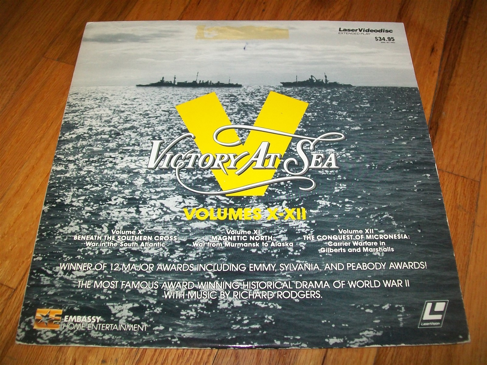 VICTORY AT SEA VOLUMES X-XII Laserdisc LD VERY GOOD CONDITION RARE DOC 10-13