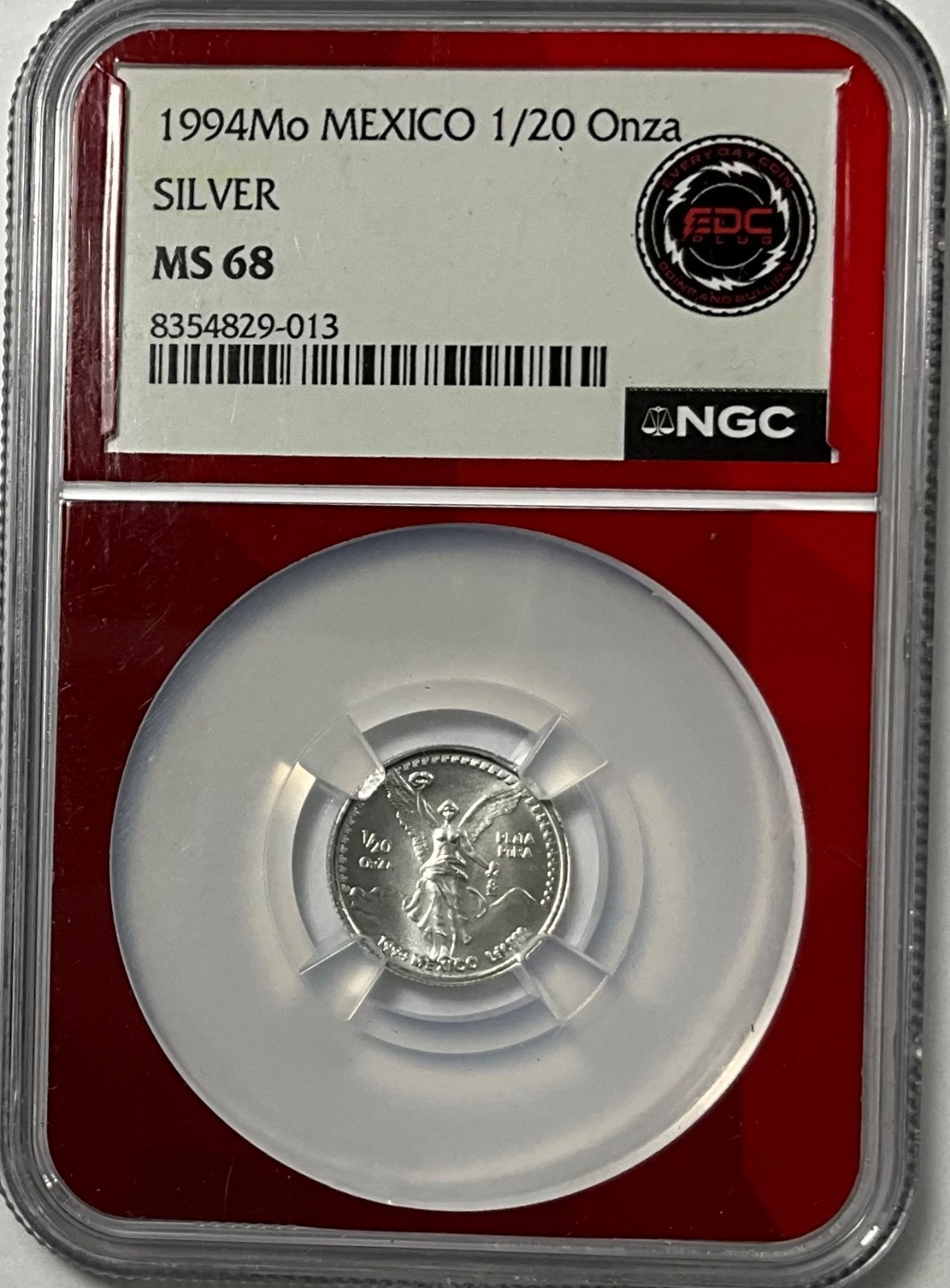 1994 Mo Mexico 1/20 Onza NGC MS68